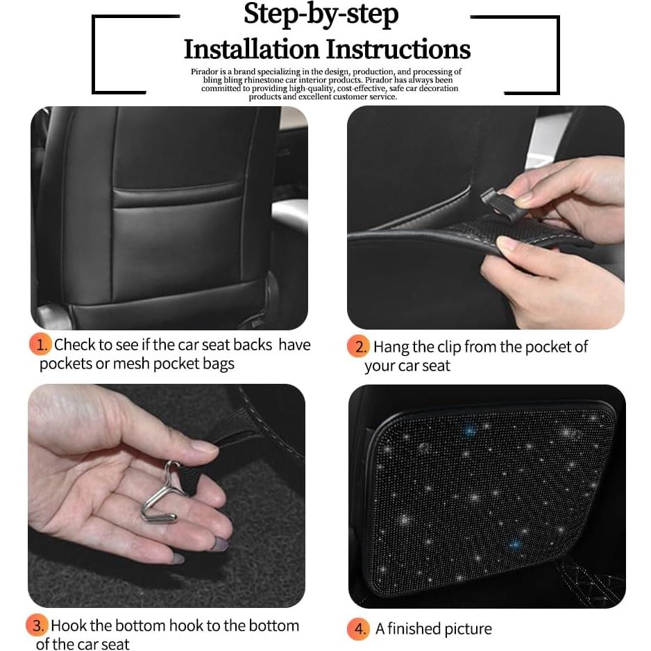 Protector de Asientos Traseros Pirador Negro 2 Pcs 35x44 cm