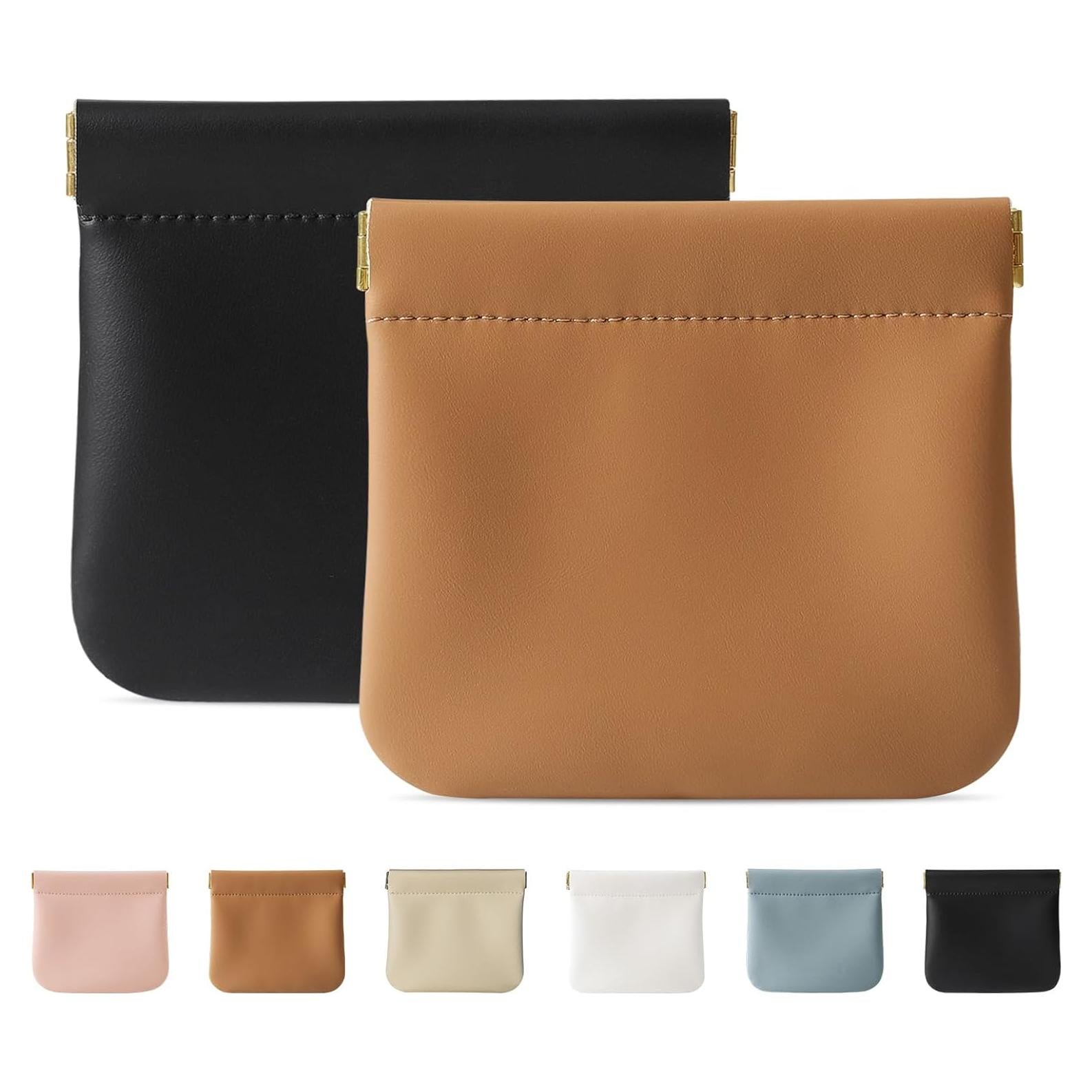 Estuche de Maquillaje Compacto Cretkhp Negro y Marrón 12.19x11.18cm