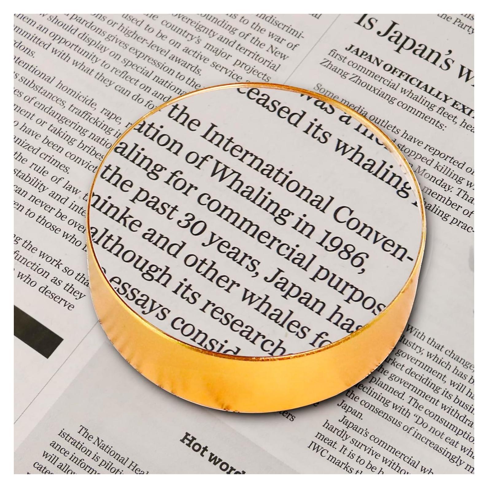 Lupa de Peso de Papel Beileshi 5X 75mm Cristal Abovedado