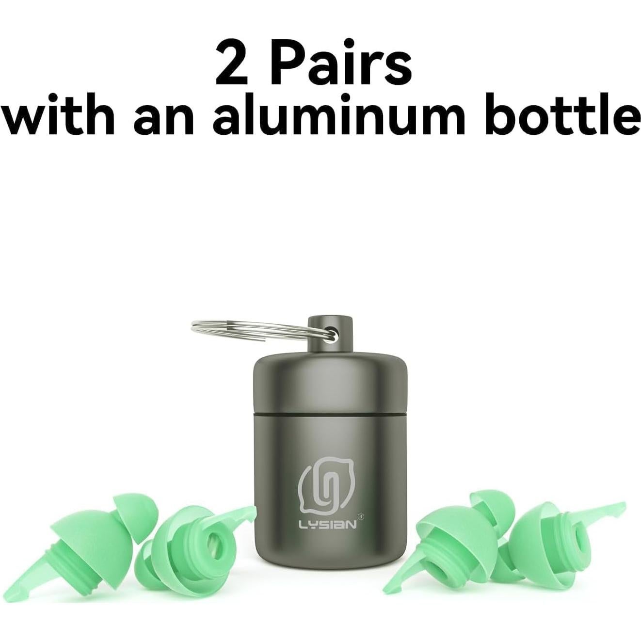 Tapones para oídos LYSIAN alta fidelidad 23dB reutilizables