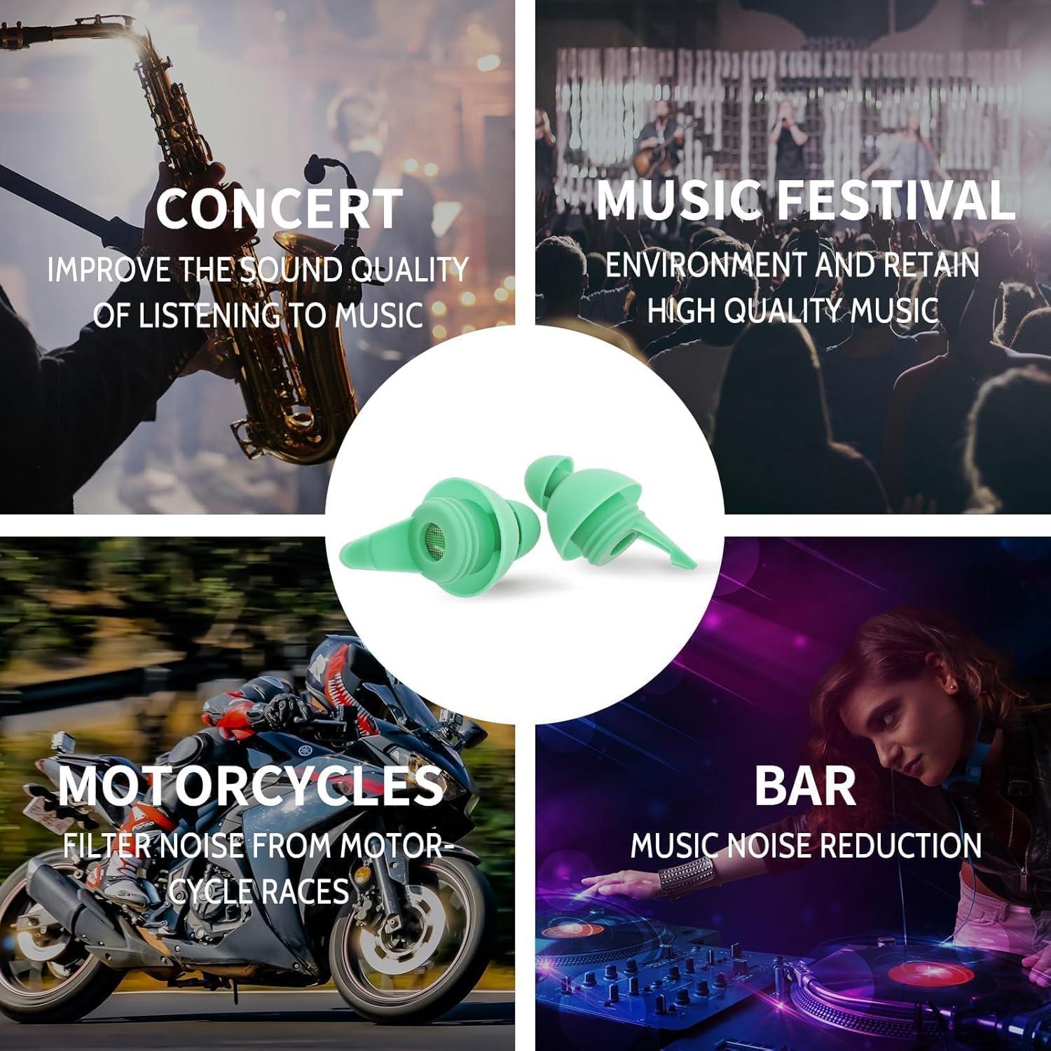 Tapones para oídos LYSIAN alta fidelidad 23dB reutilizables