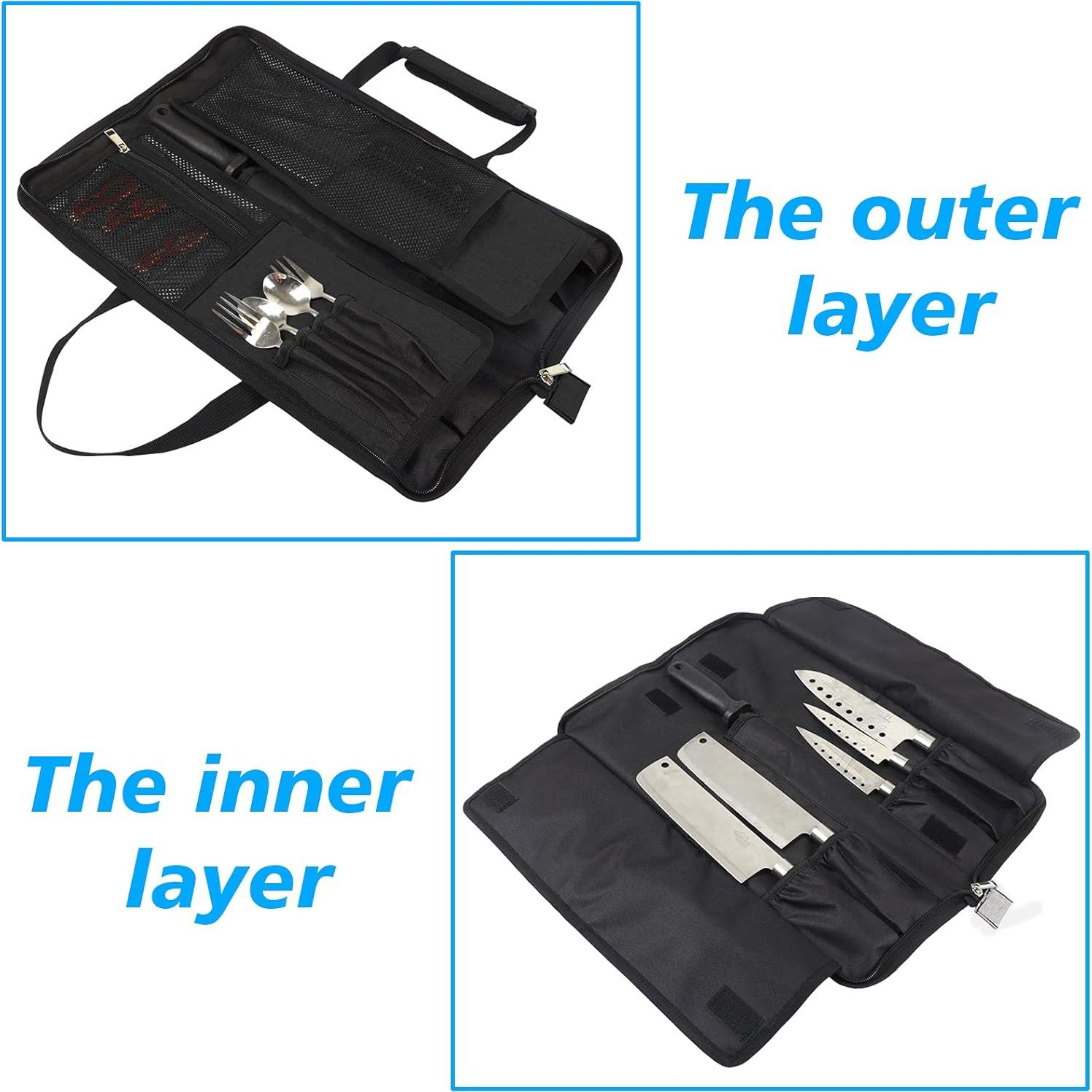 Bolsa para Cuchillos de Chef Qchengsan 45.72x27.94 cm Negra