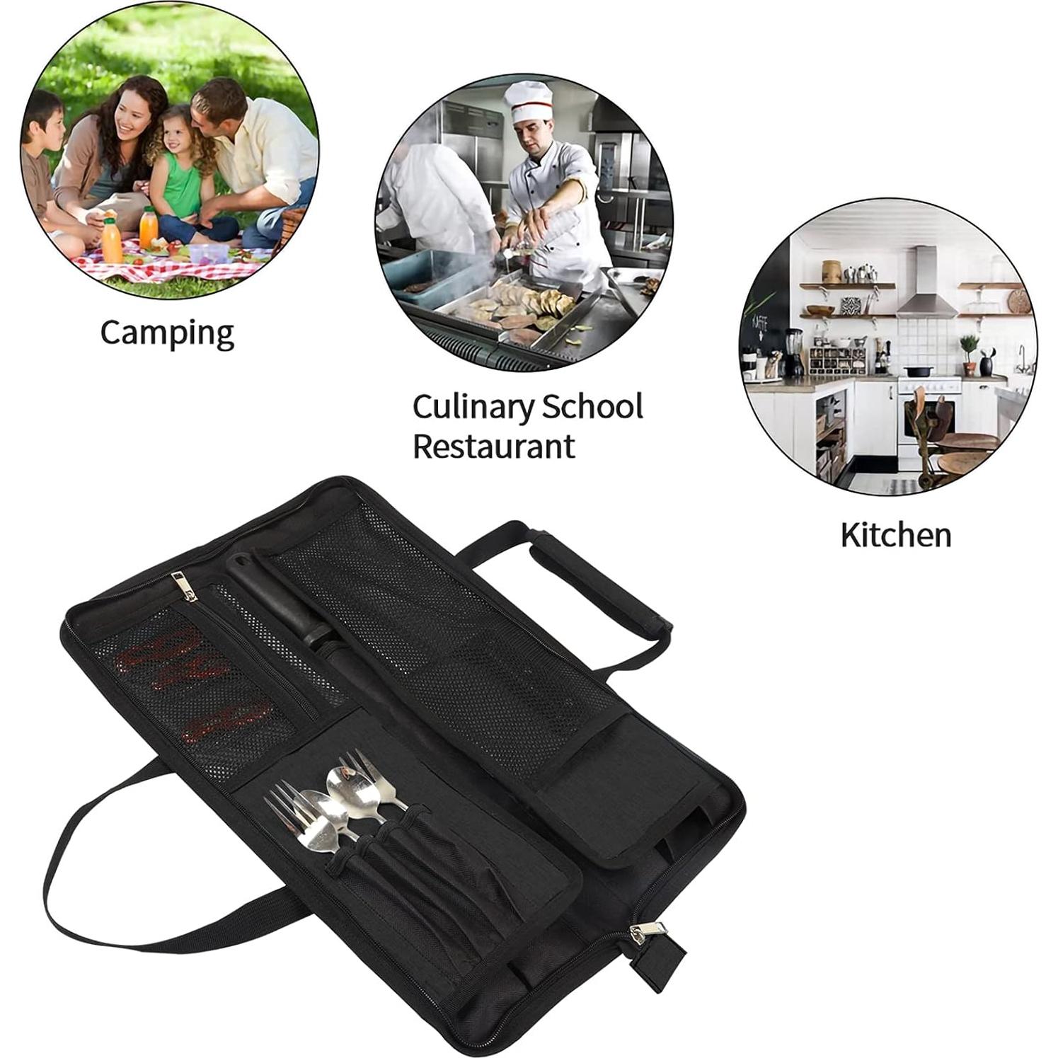 Bolsa para Cuchillos de Chef Qchengsan 45.72x27.94 cm Negra