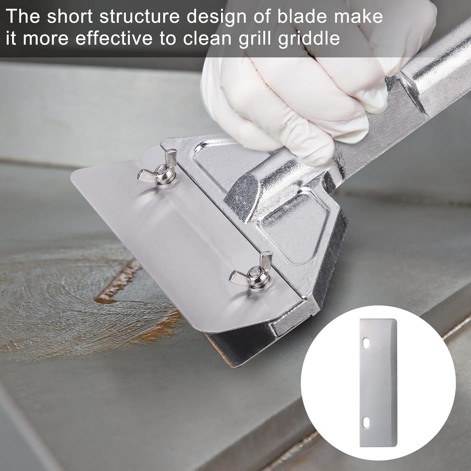 Raspador de Parrilla DELFINA con 4 Cuchillas de Acero Inoxidable