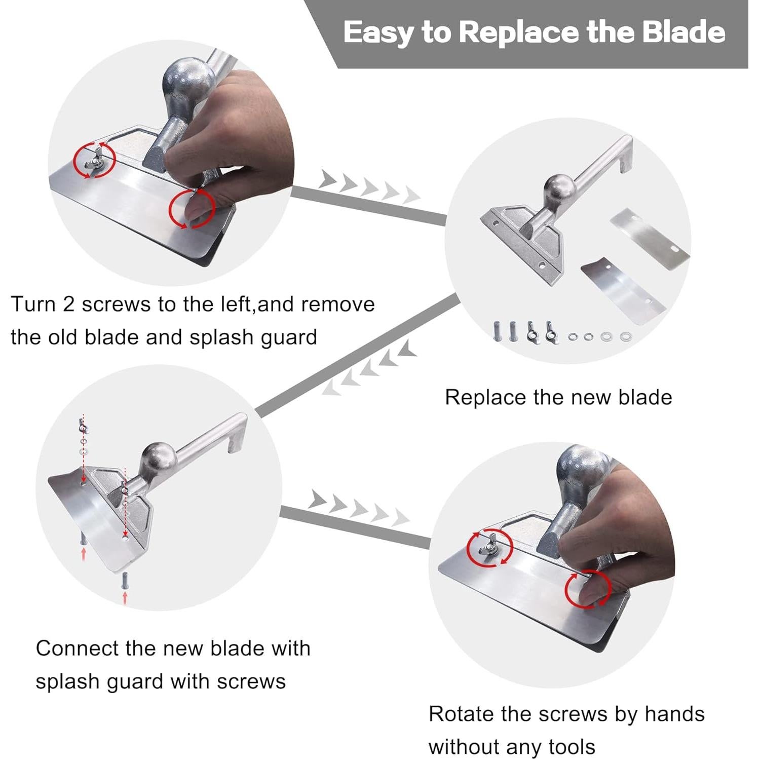 Raspador de Parrilla DELFINA con 4 Cuchillas de Acero Inoxidable