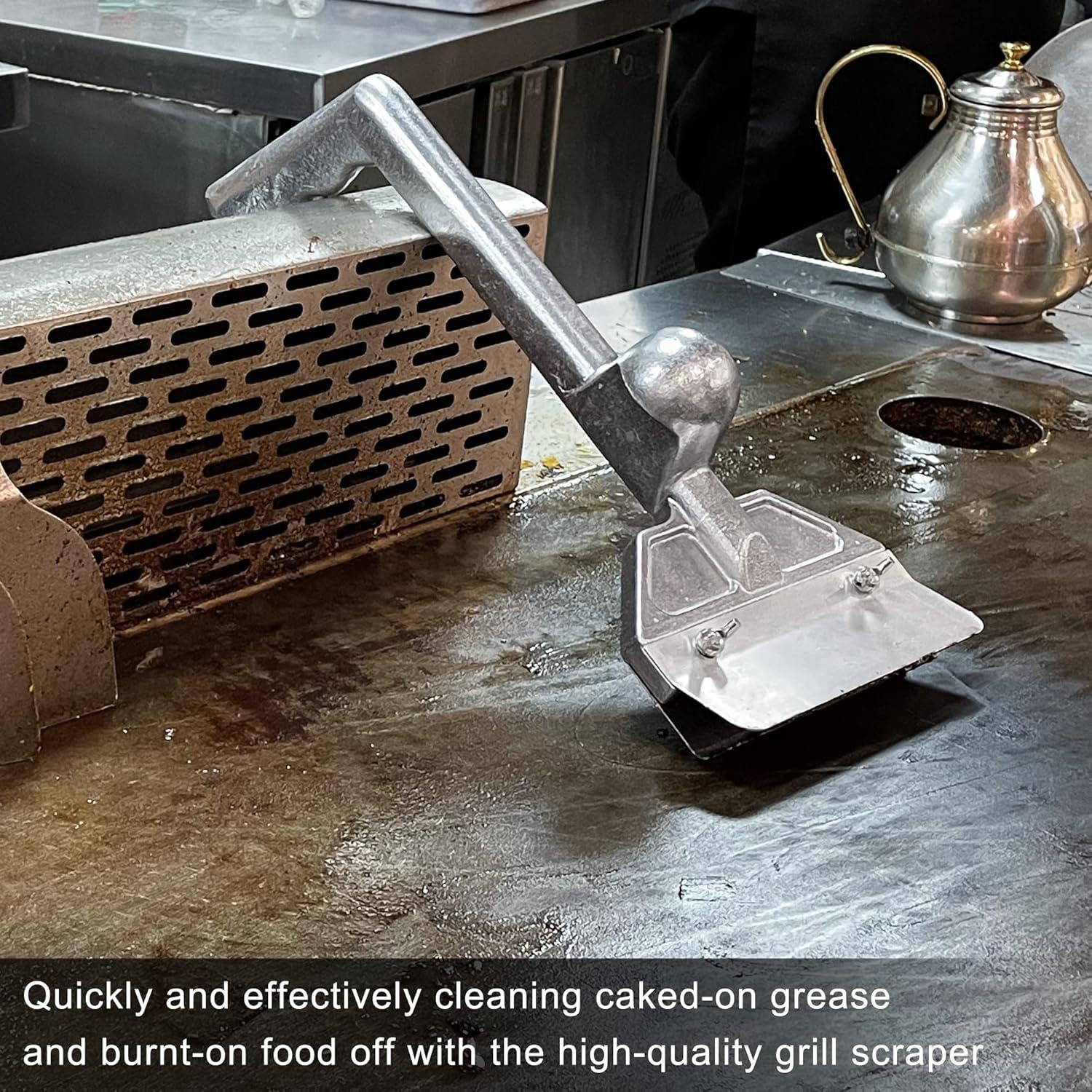 Raspador de Parrilla DELFINA con 4 Cuchillas de Acero Inoxidable