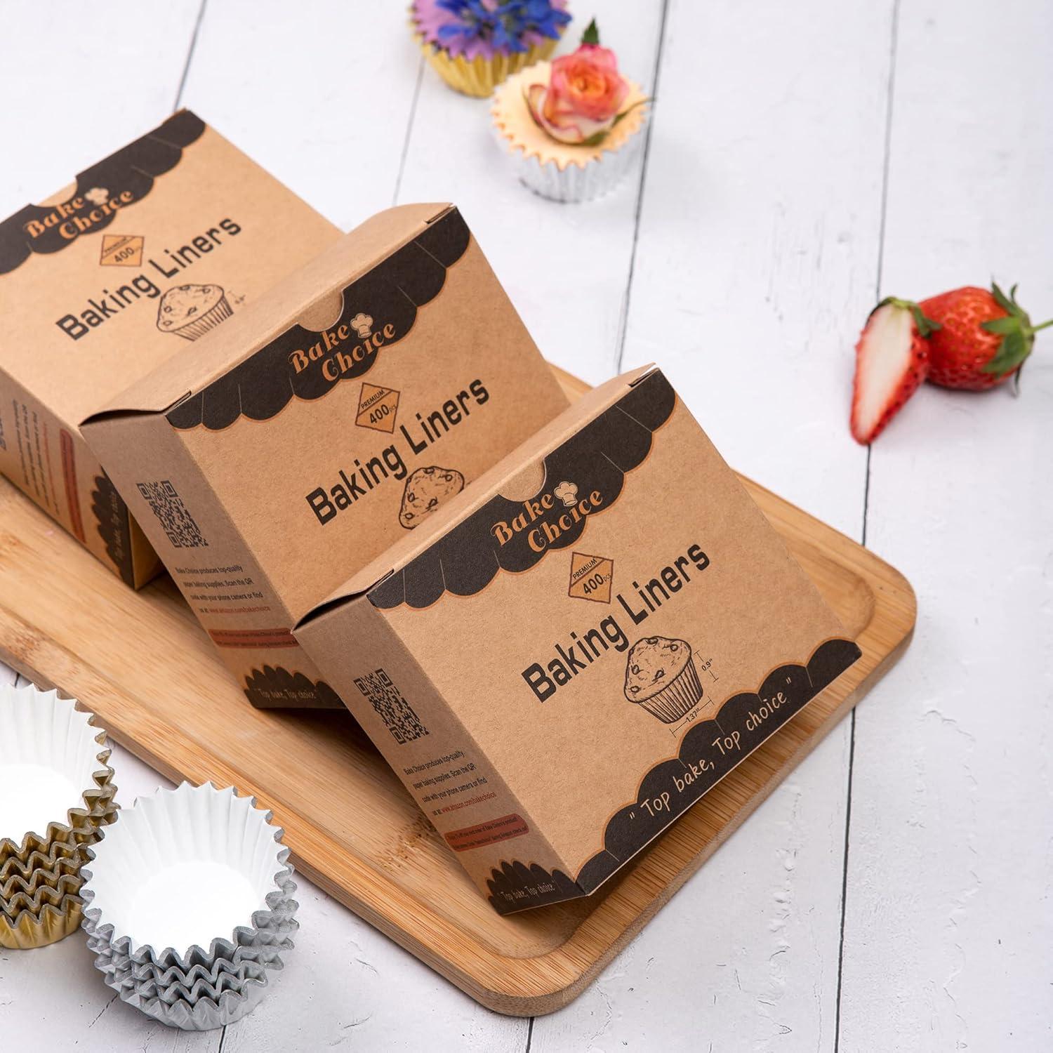 Forros para Cupcakes Mini Dorados Bake Choice 400 Piezas 3.5cm