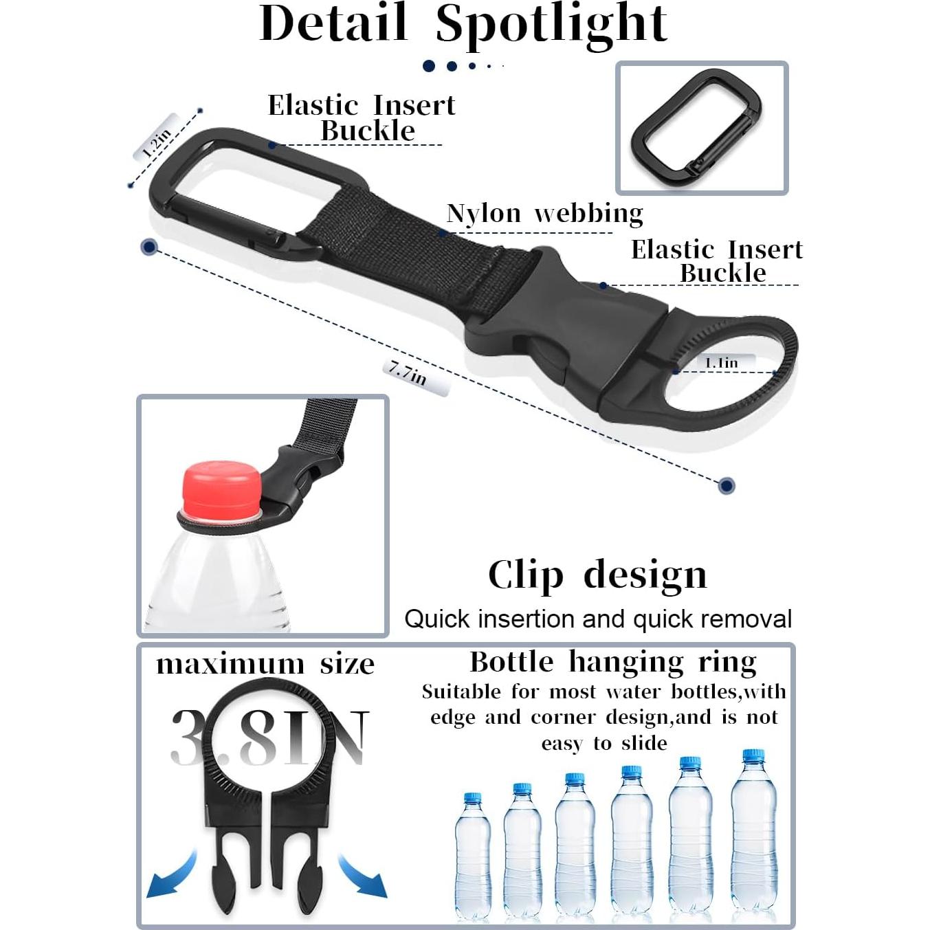 Clip de Hebilla Colgante ZXZone para Botella de Agua - 2 Piezas