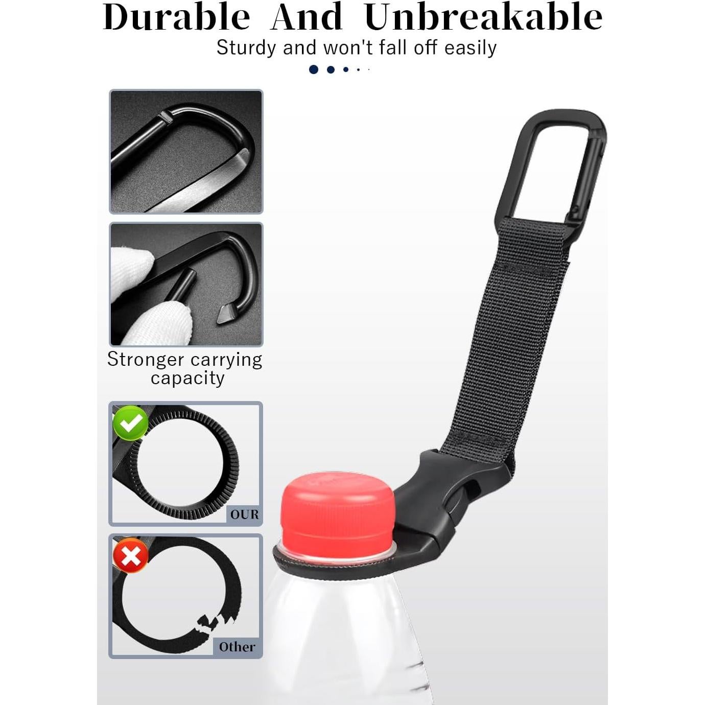 Clip de Hebilla Colgante ZXZone para Botella de Agua - 2 Piezas