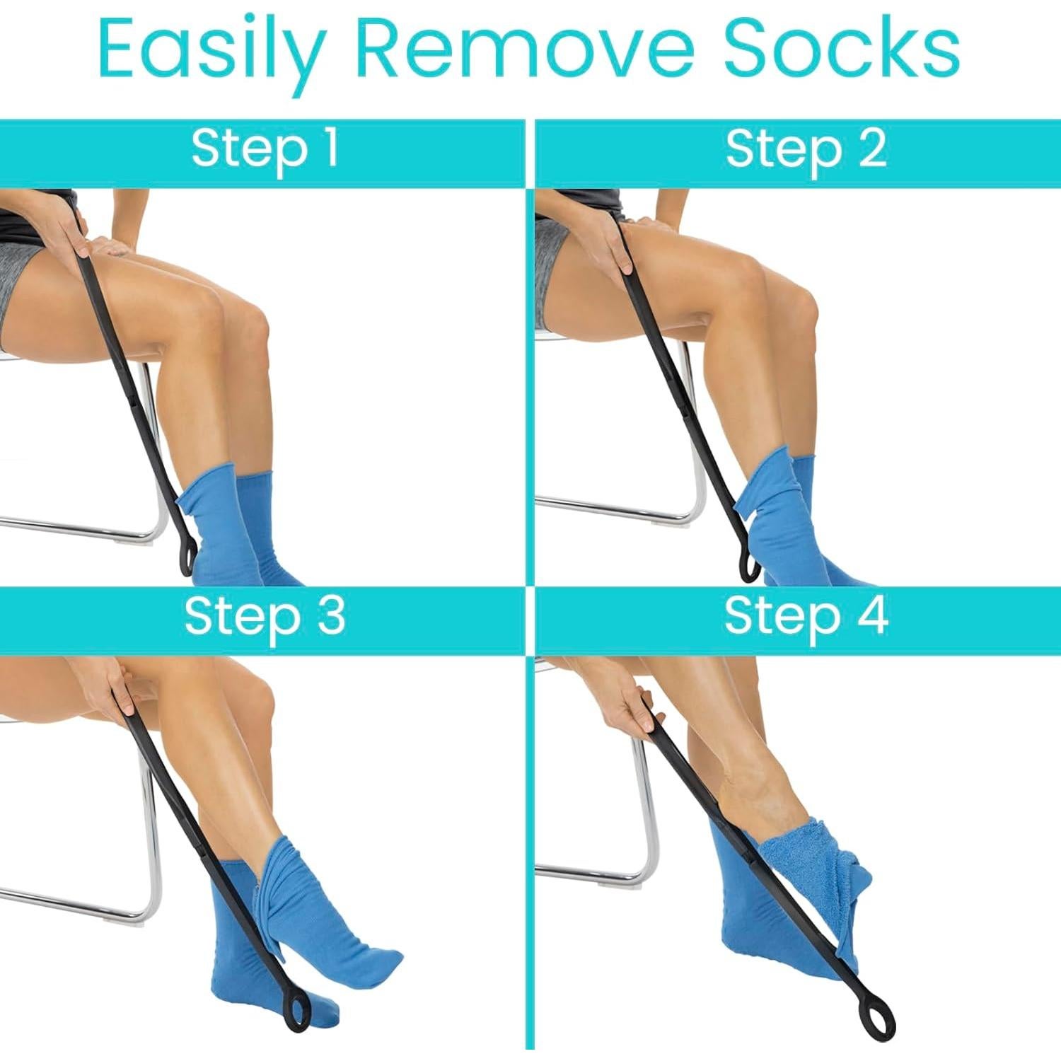 Calzador Largo Plegable Vive Health 58 cm con Mango Cómodo