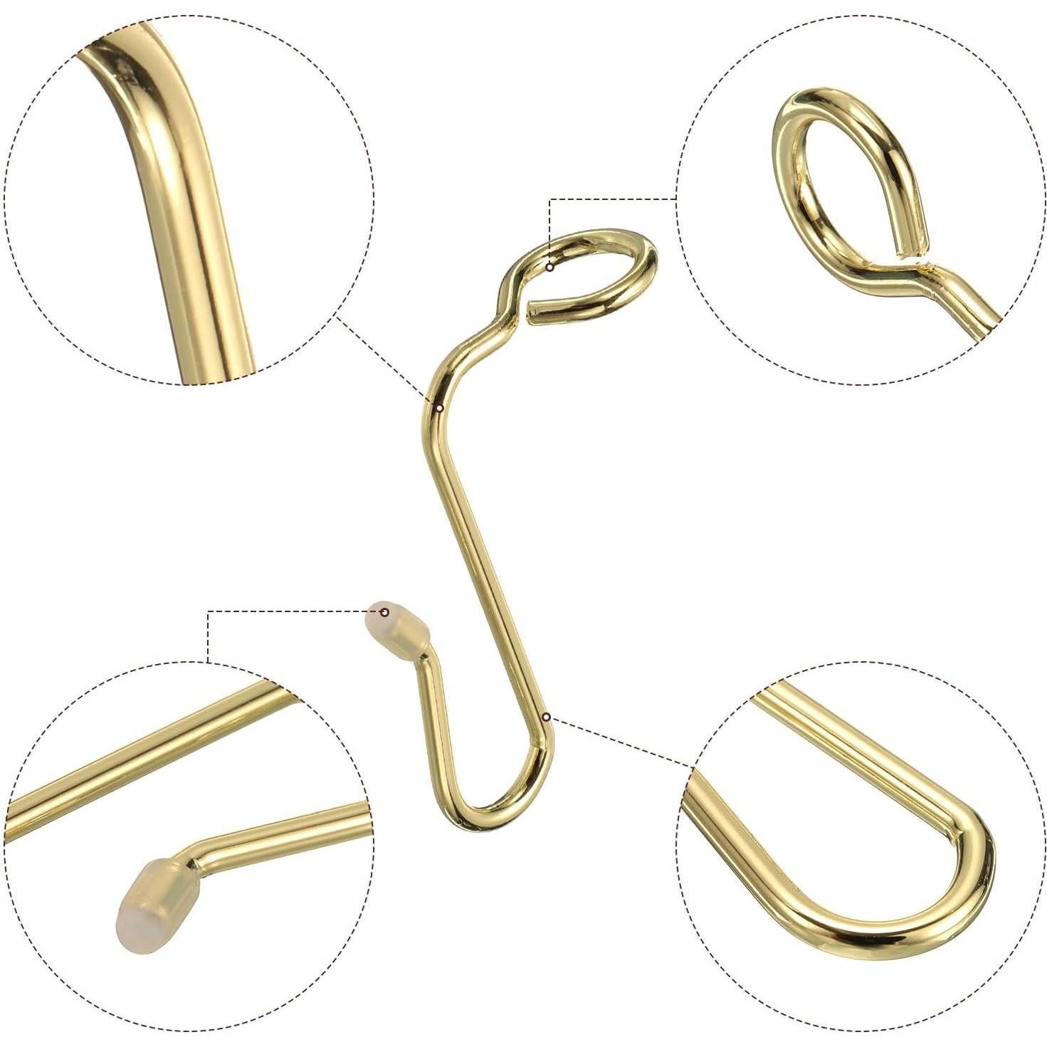 Ganchos Conectores para Perchas uxcell - 30 Pcs Acero Inoxidable Dorado