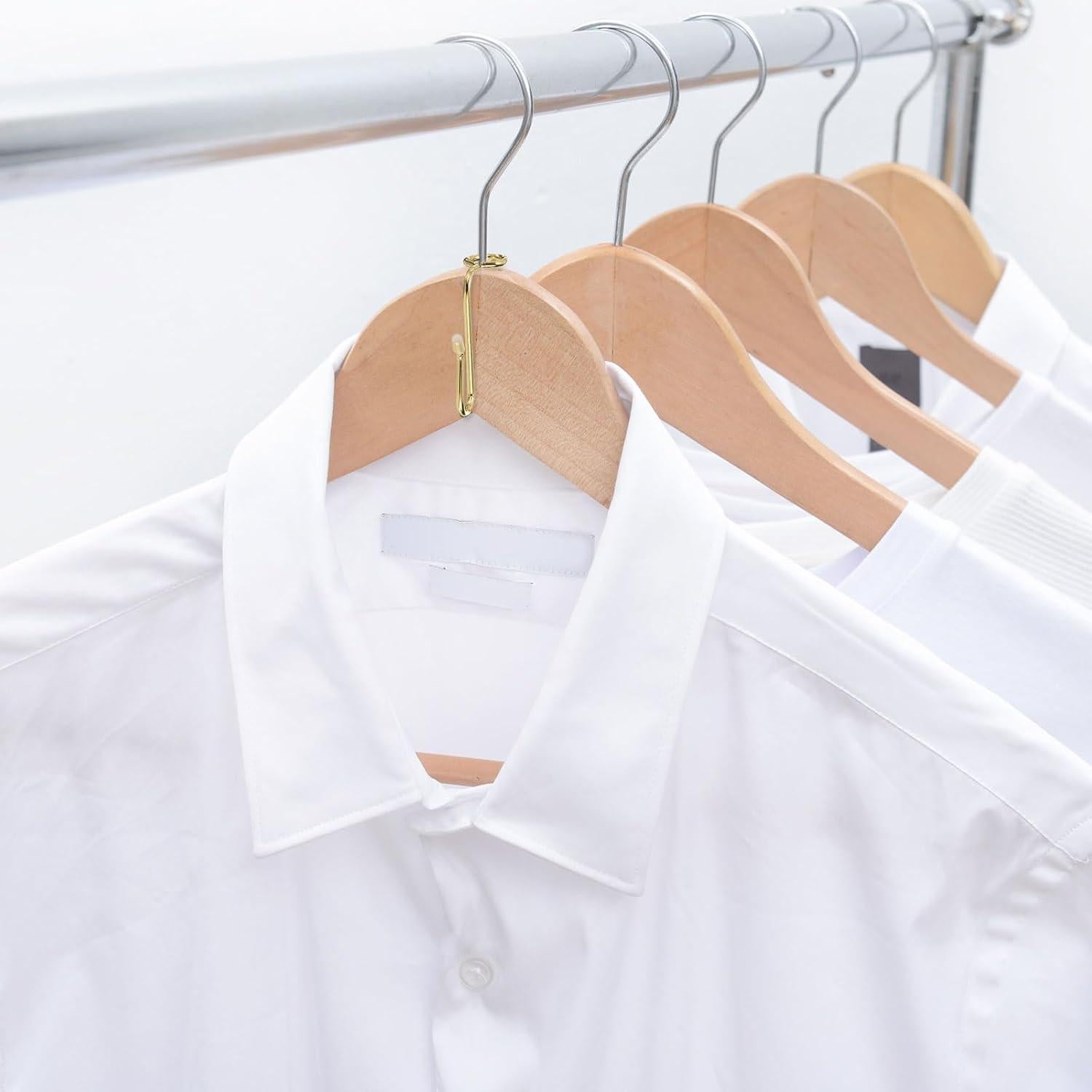 Ganchos Conectores para Perchas uxcell - 30 Pcs Acero Inoxidable Dorado