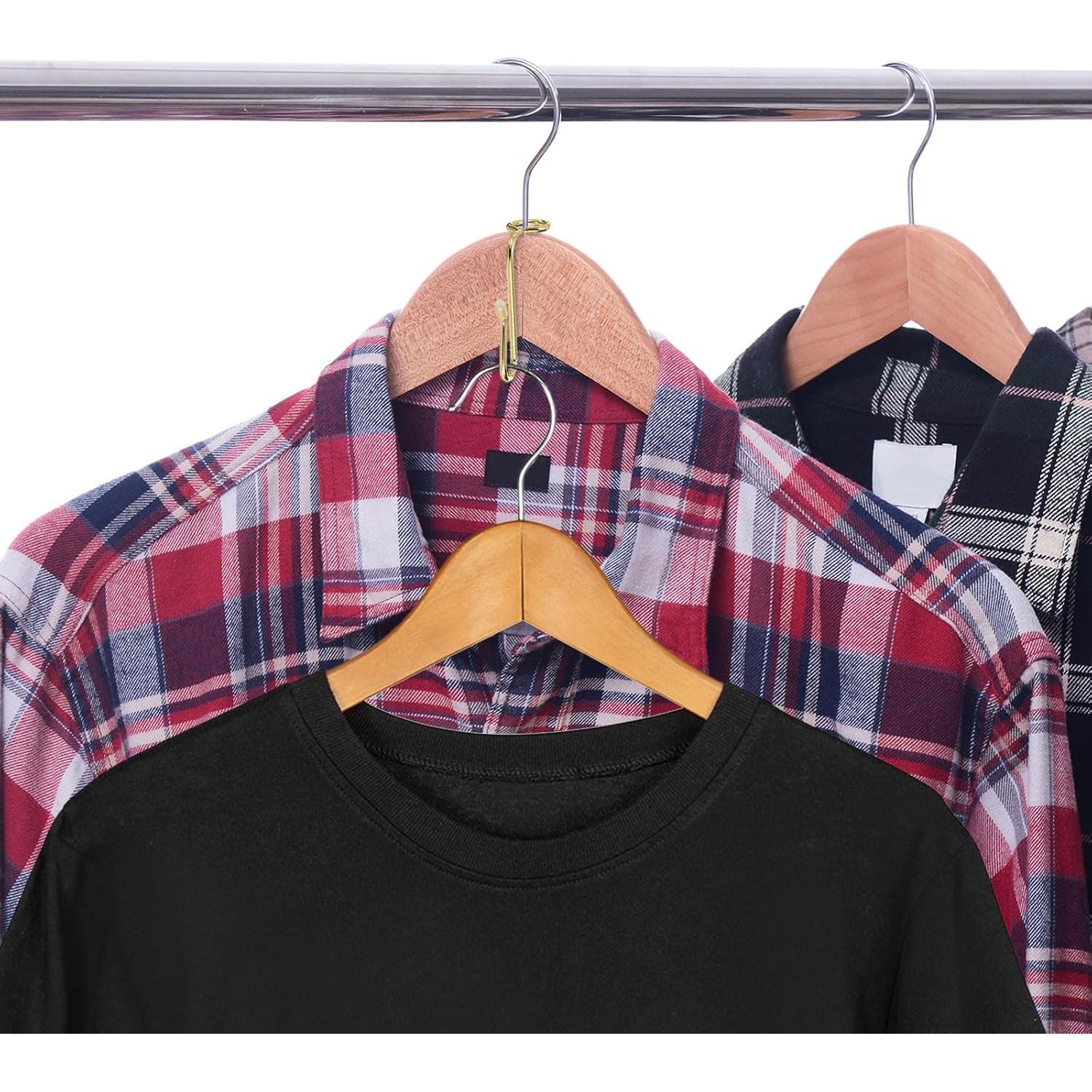 Ganchos Conectores para Perchas uxcell - 30 Pcs Acero Inoxidable Dorado