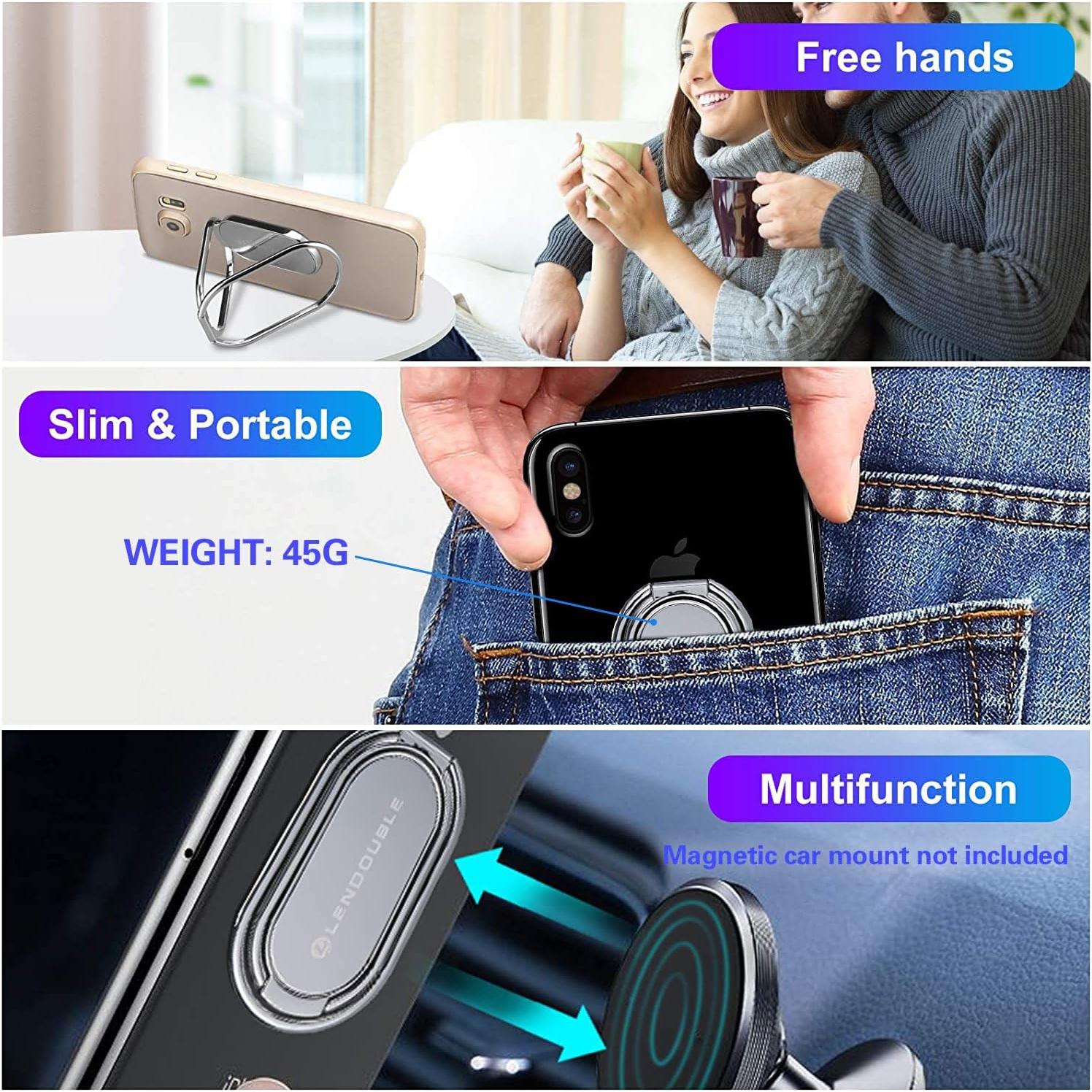 Soporte Plegable para Teléfono Lendouble Ajustable Plata