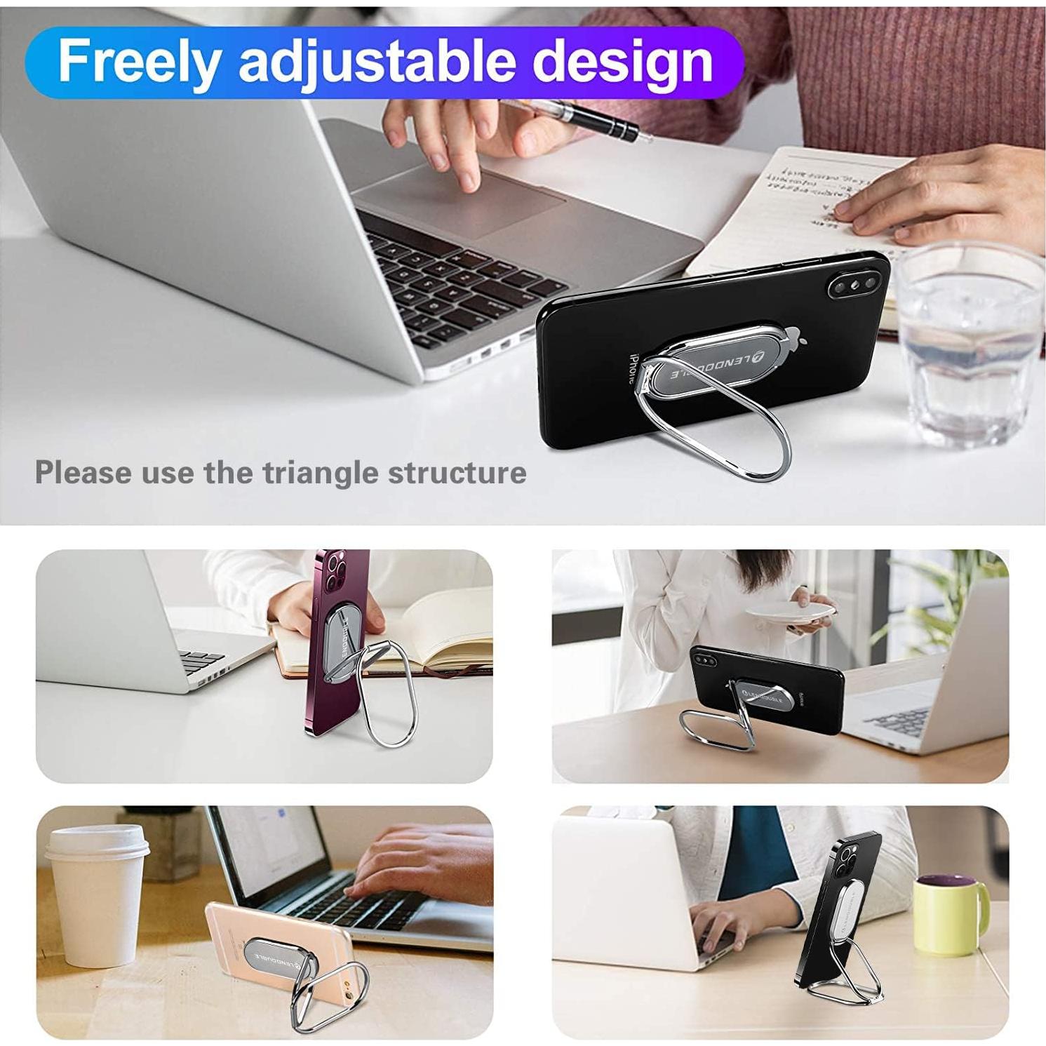 Soporte Plegable para Teléfono Lendouble Ajustable Plata