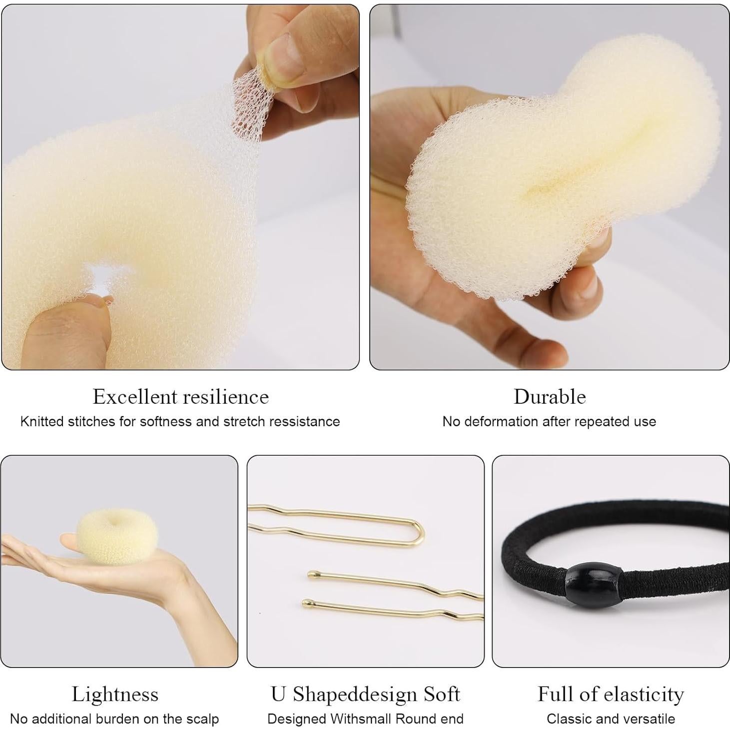 Kit de Hacedores de Moño HOFASON 6 Piezas Beige 9 cm