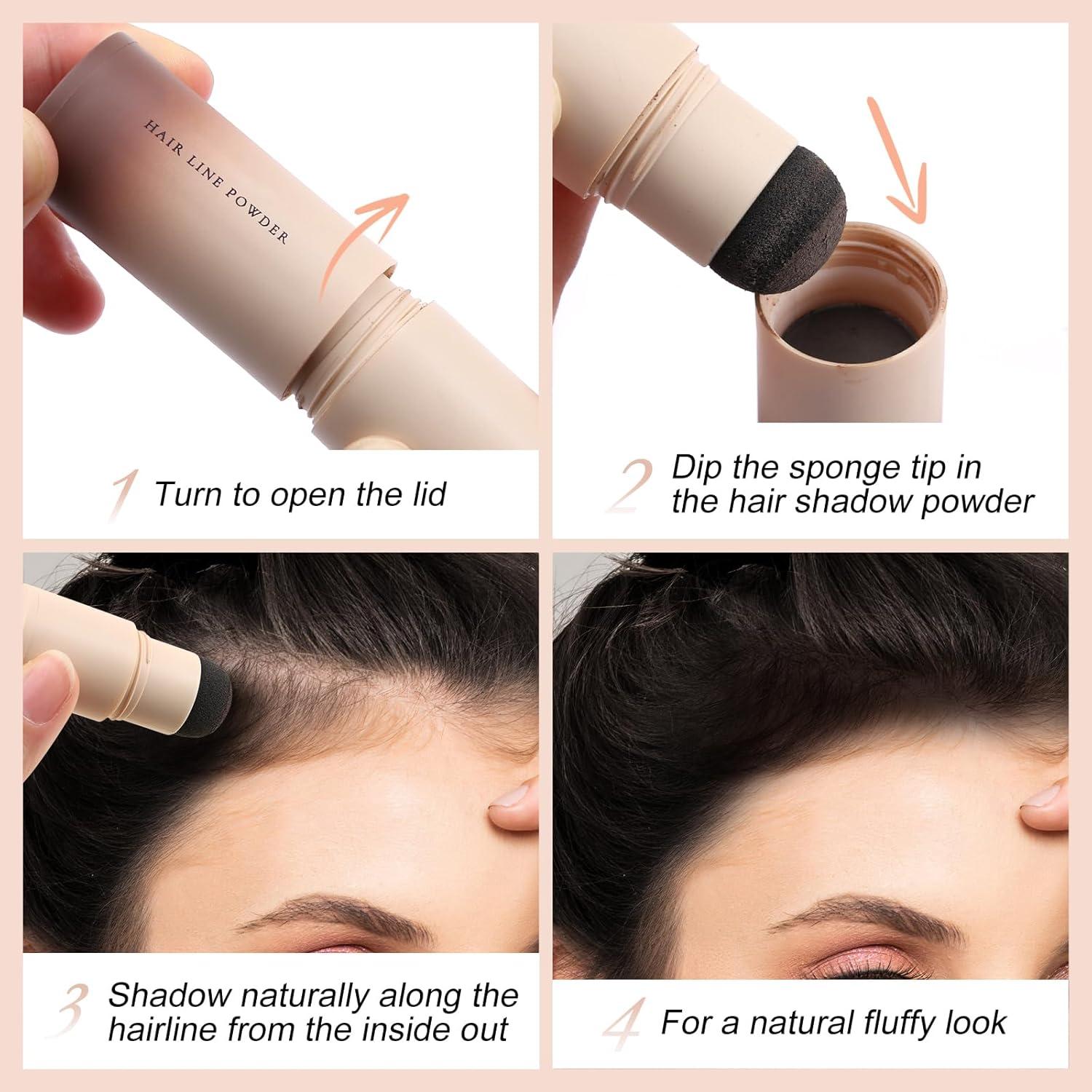 Barra de Polvo para Línea de Cabello Boobeen - Impermeable y Natural