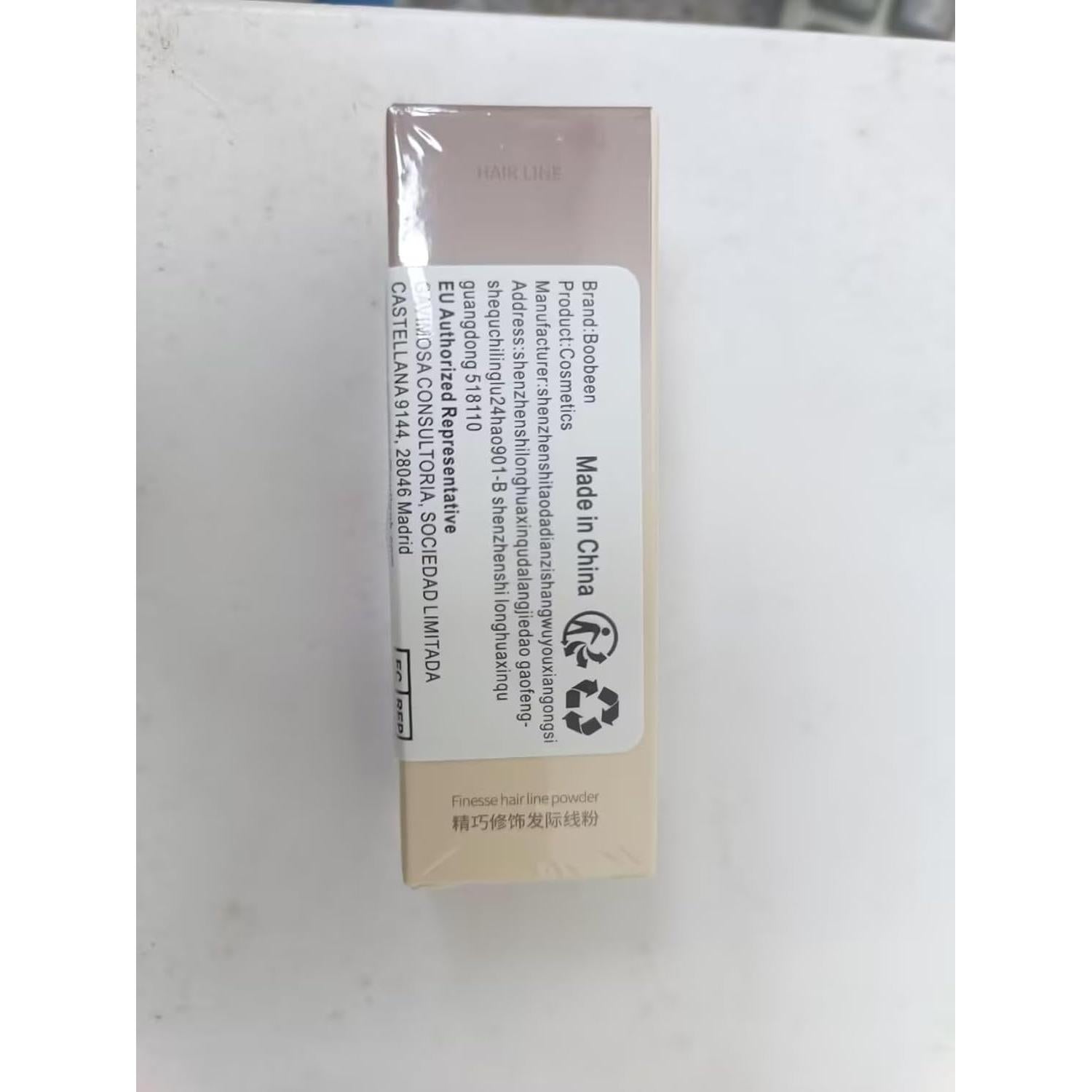 Barra de Polvo para Línea de Cabello Boobeen - Impermeable y Natural