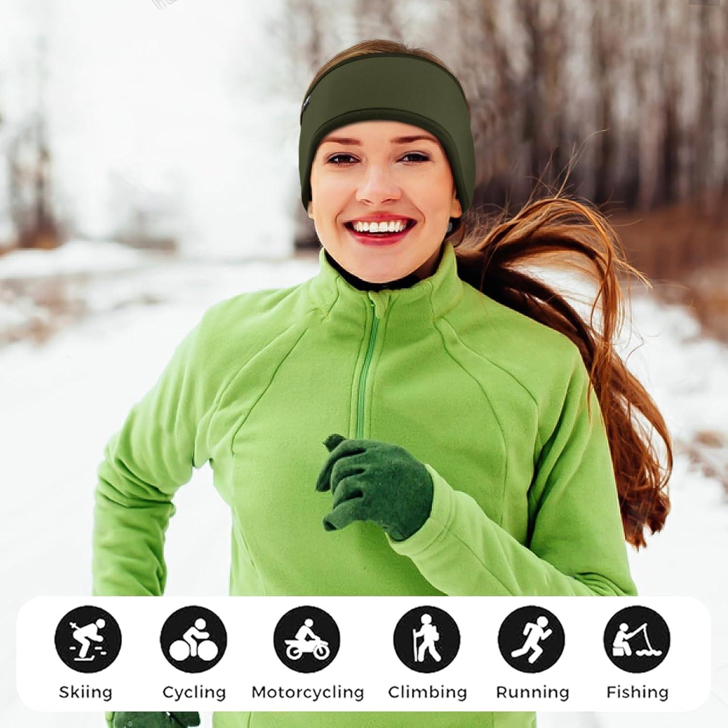 Banda Calentadora de Oídos Forro Polar Ejército Unisex