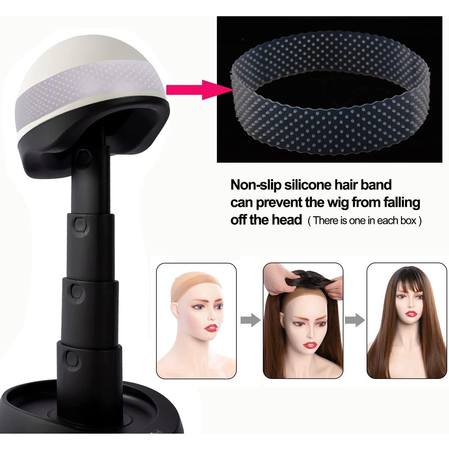 Soporte de Cabeza de Peluca Ajustable LightMay - Plegable y Compacto