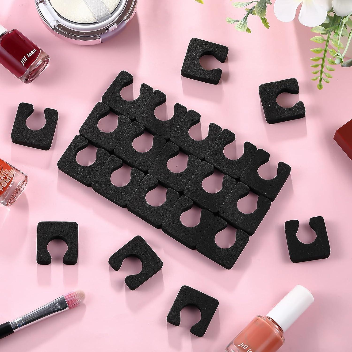 Separadores de Dedos para Pedicura Mumufy 1000 Pcs Espuma Negra