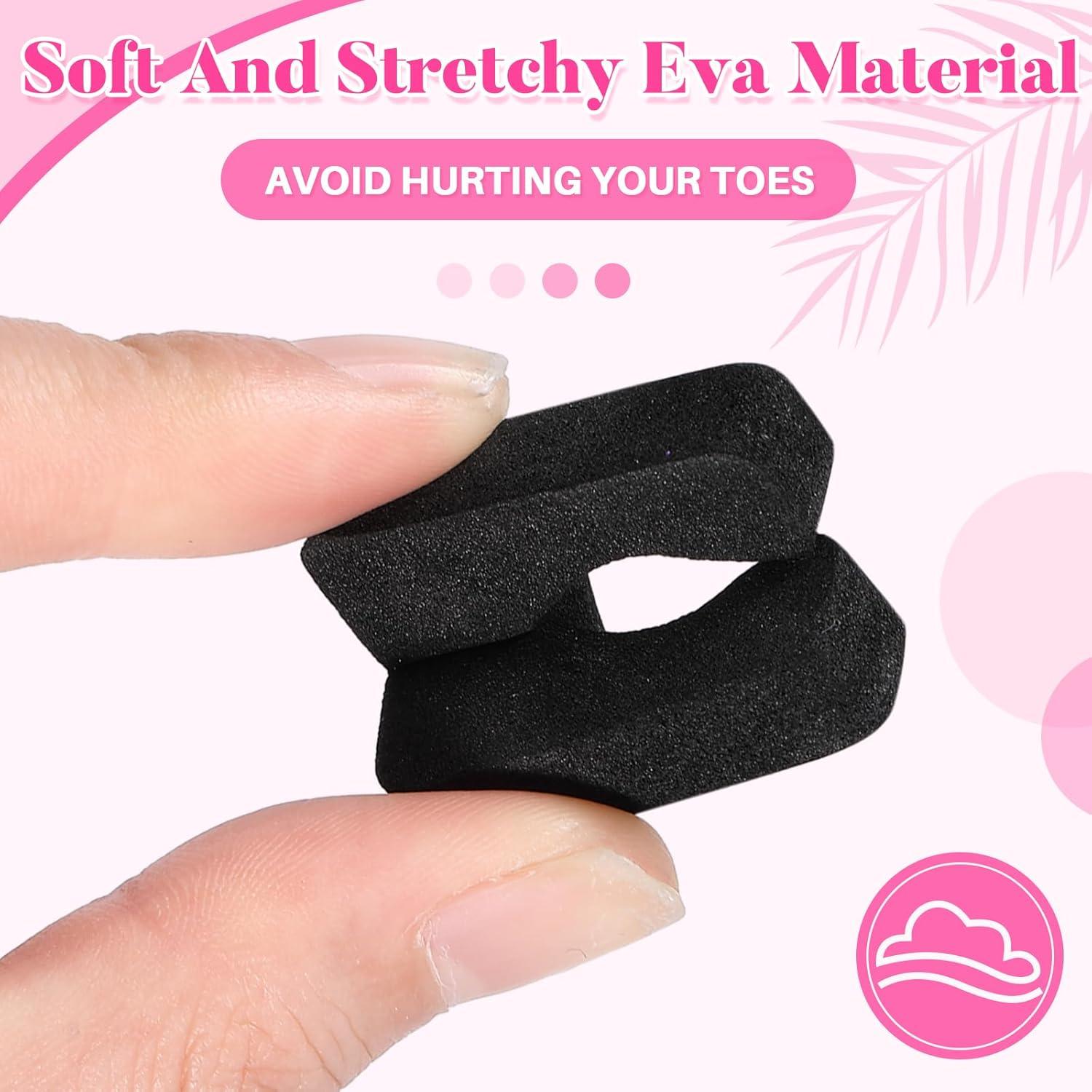 Separadores de Dedos para Pedicura Mumufy 1000 Pcs Espuma Negra