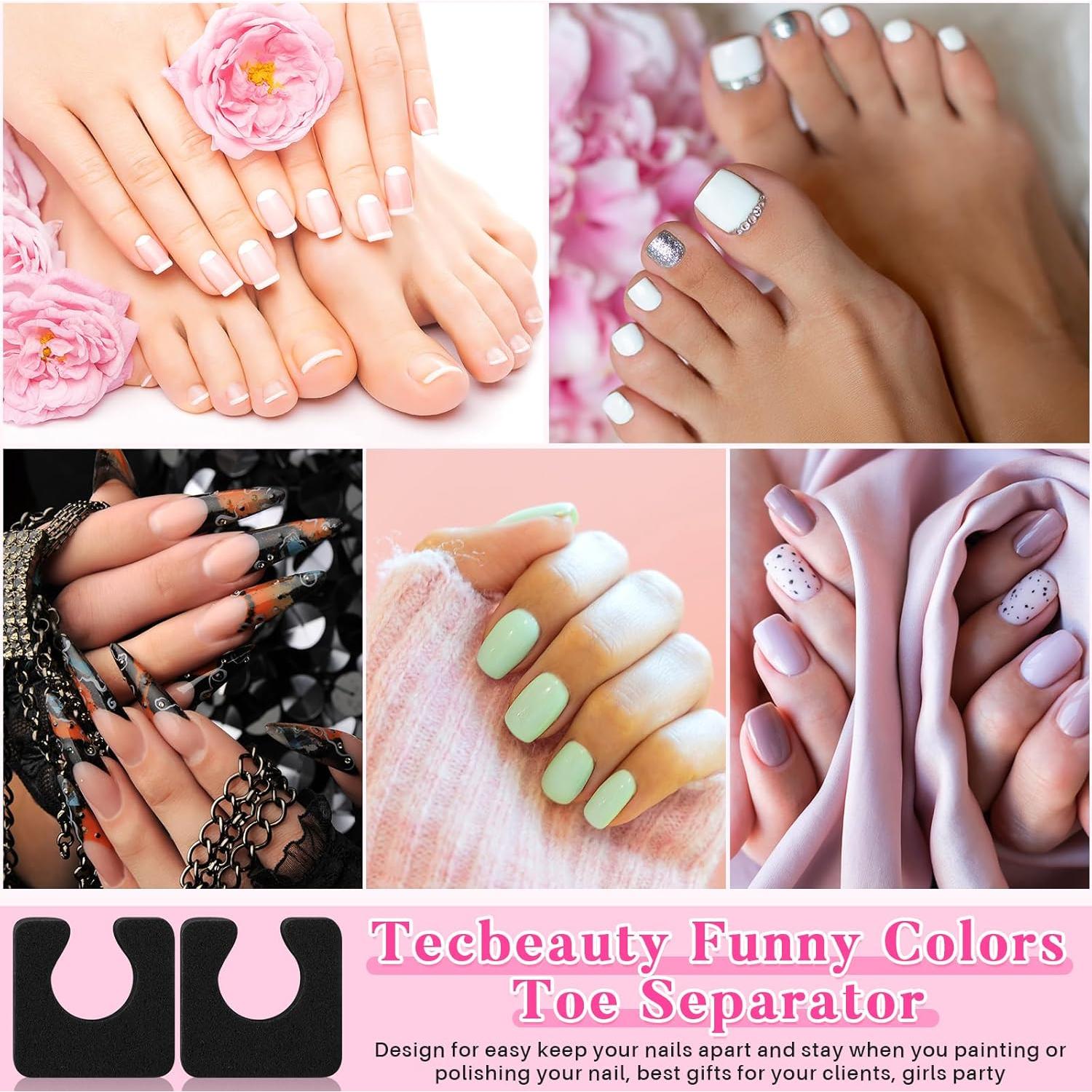 Separadores de Dedos para Pedicura Mumufy 1000 Pcs Espuma Negra