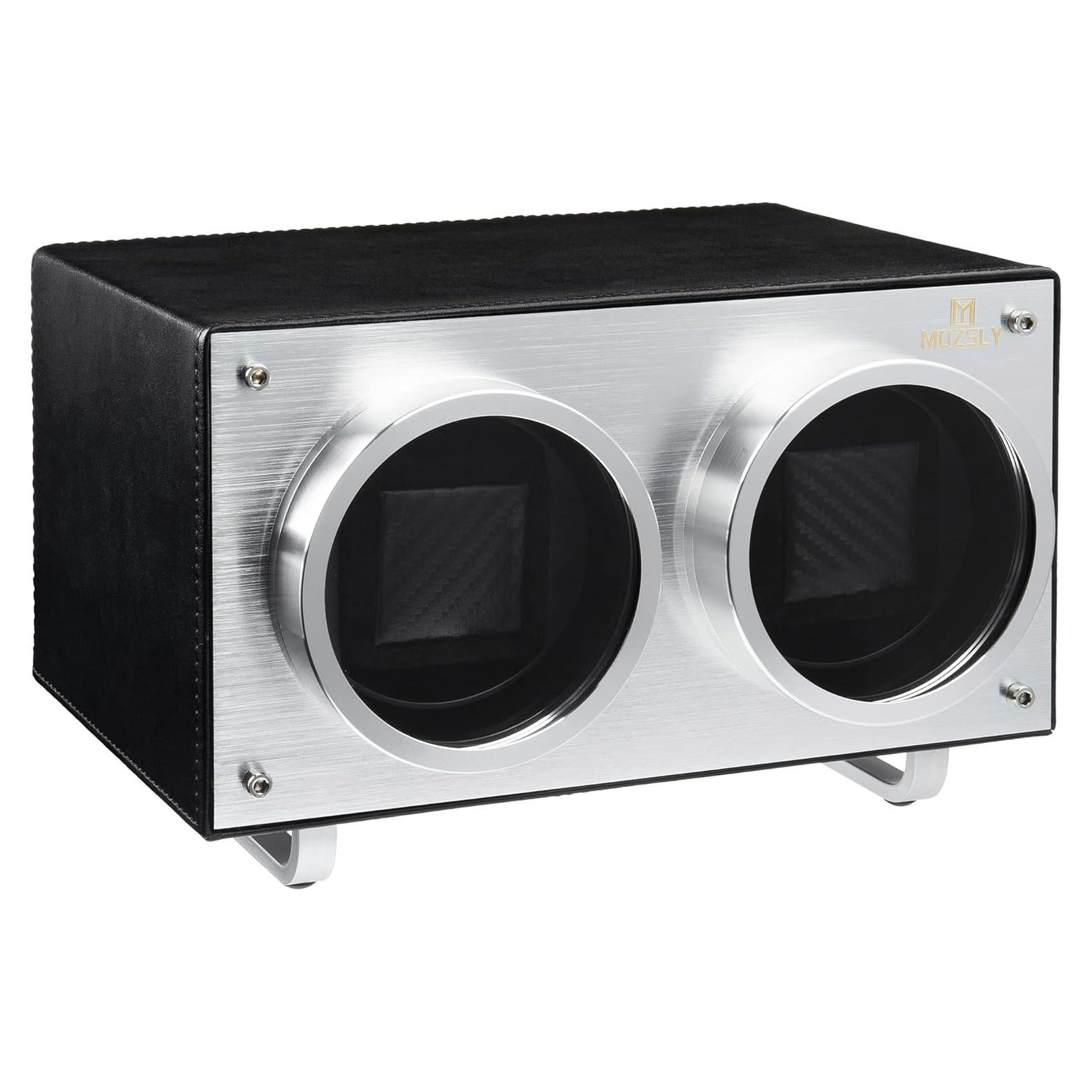 Winder Doble para Relojes Automáticos MOZSLY Negro 22.86x17.78cm
