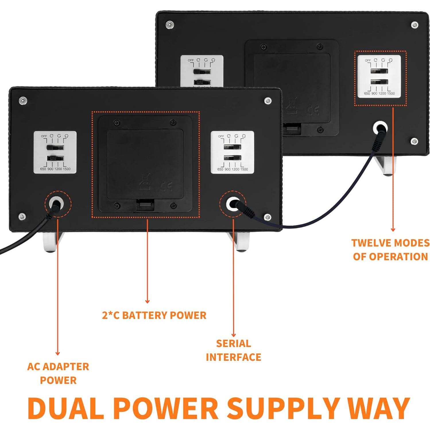 Winder Doble para Relojes Automáticos MOZSLY Negro 22.86x17.78cm