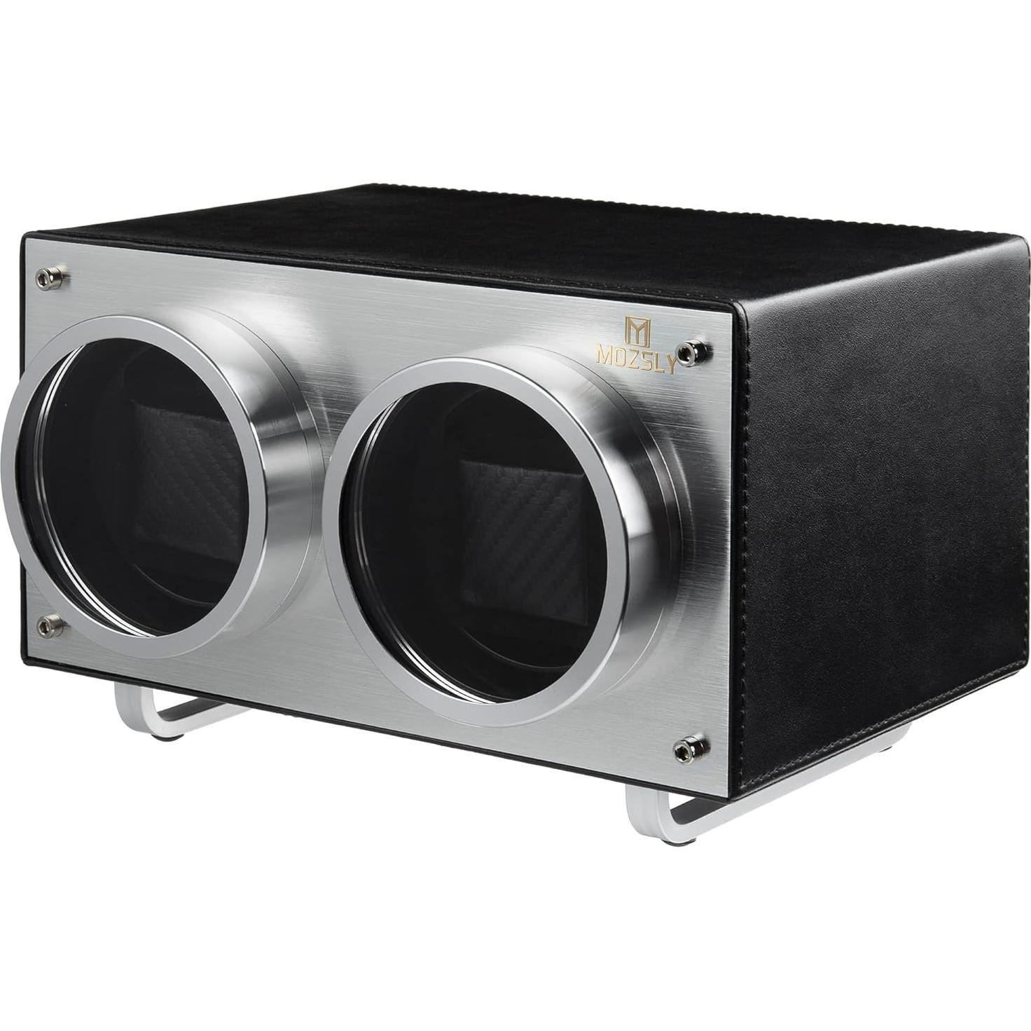 Winder Doble para Relojes Automáticos MOZSLY Negro 22.86x17.78cm