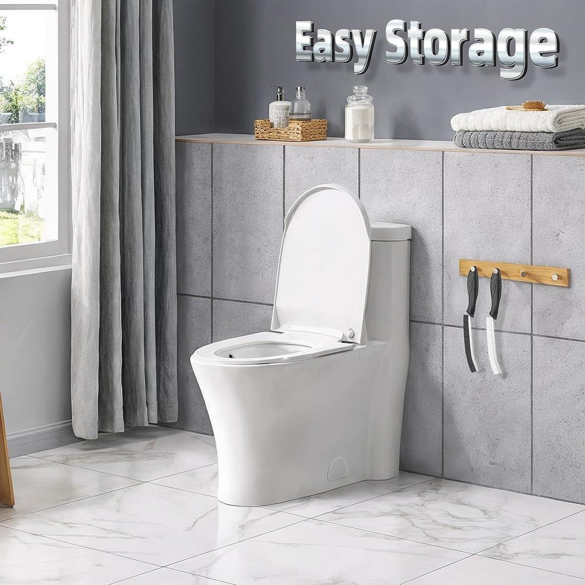 Cepillo de Inodoro TQRR 2 Pcs Negro, Limpieza Profunda y Ergonomía