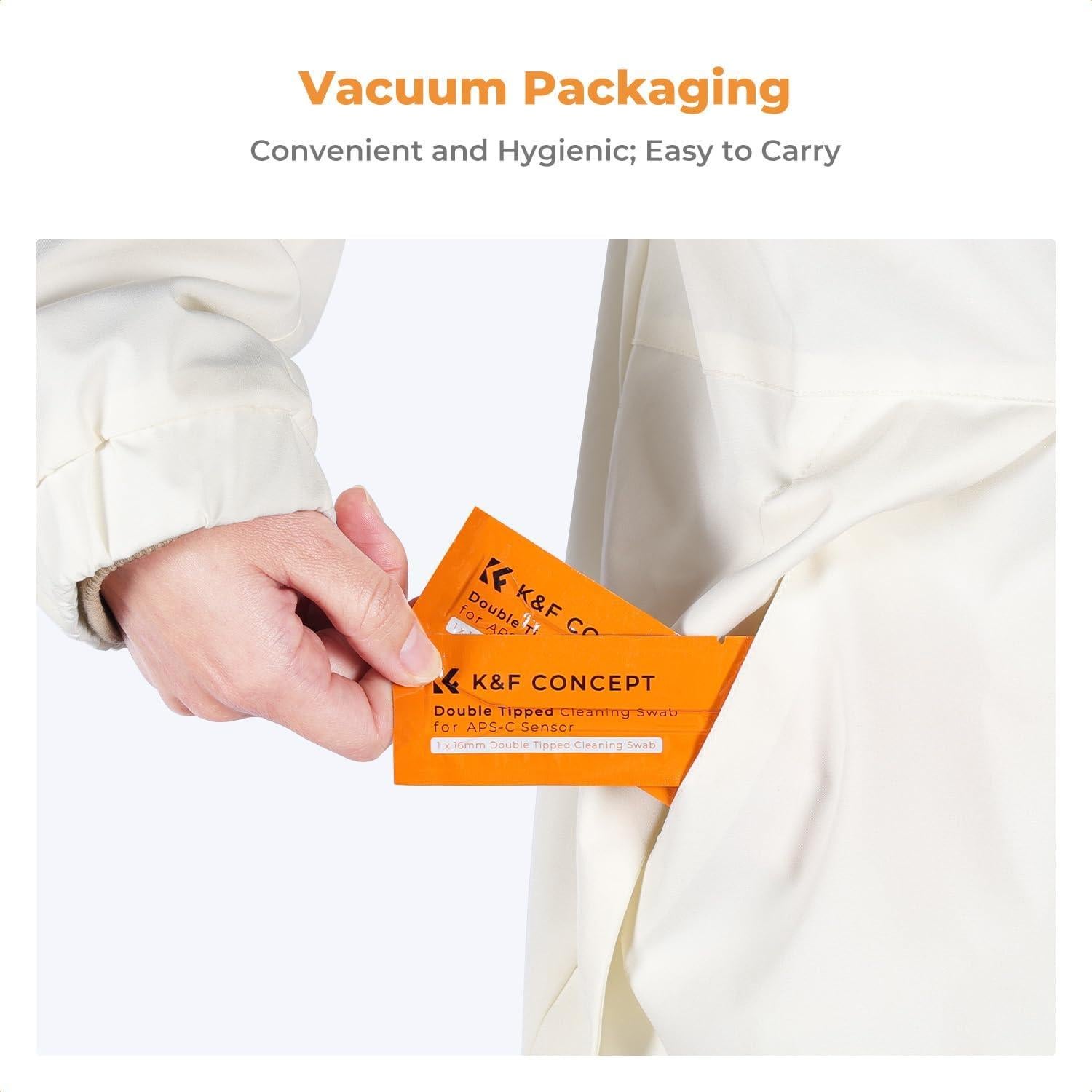 Kit de Limpieza de Sensor K&F Concept 14pcs Doble Punta 16mm