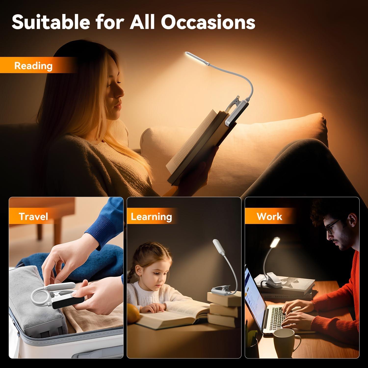 Luz de Libro LED Recargable Sotipevs YD-330 Blanca 3 Temperaturas