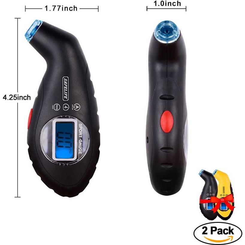 Medidor Digital de Presión de Neumáticos SAFELIFE 150 PSI LCD