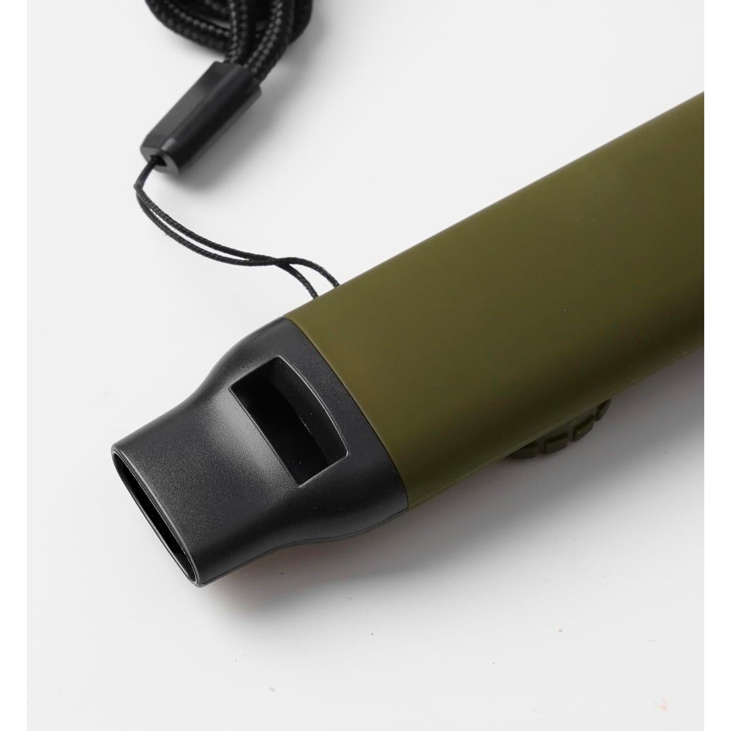 Silbato de Seguridad Multifuncional Viriber 7 en 1 Verde Militar