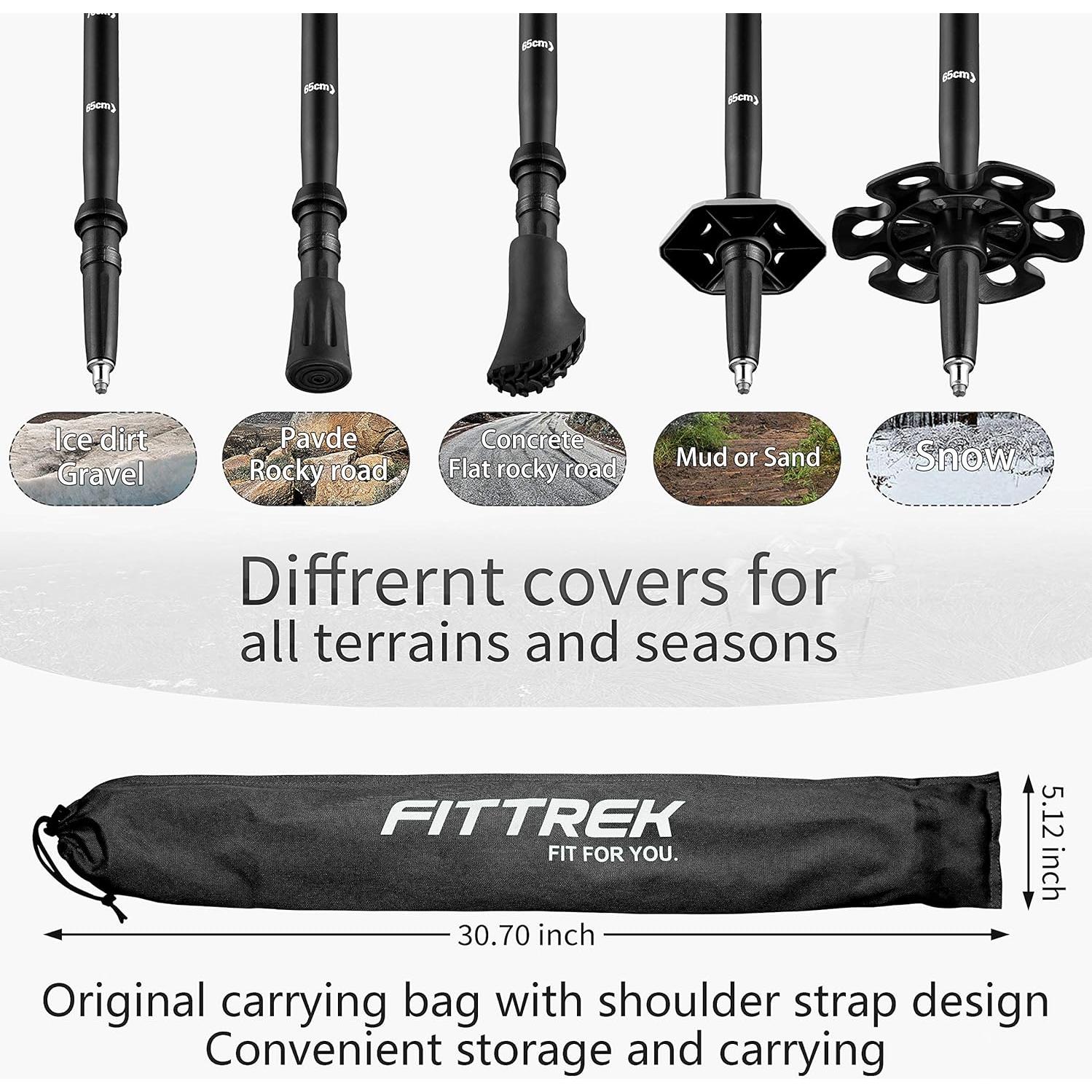 Bastones de Senderismo para Niños FitTrek Telescópicos 2 Pzas