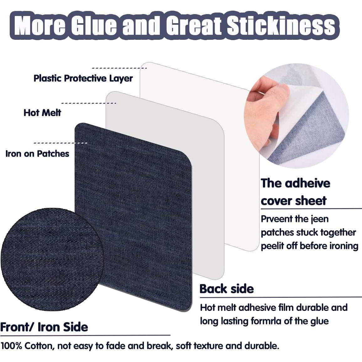 Paquete de 20 Parches de Denim Jremreo 9.5x12.5cm Variedad