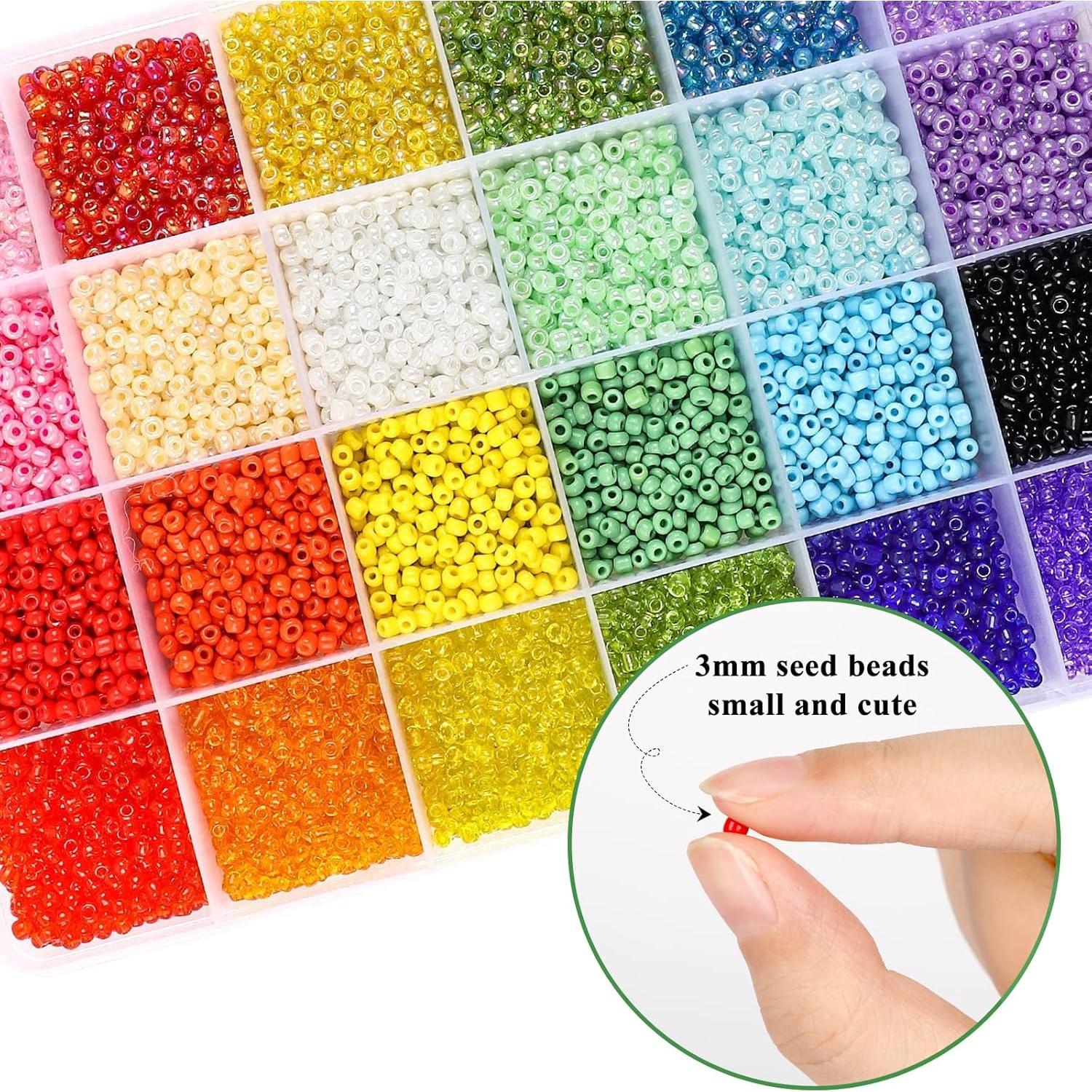 Kit de Perlas de Vidrio DICOBD 12000pcs para Joyería