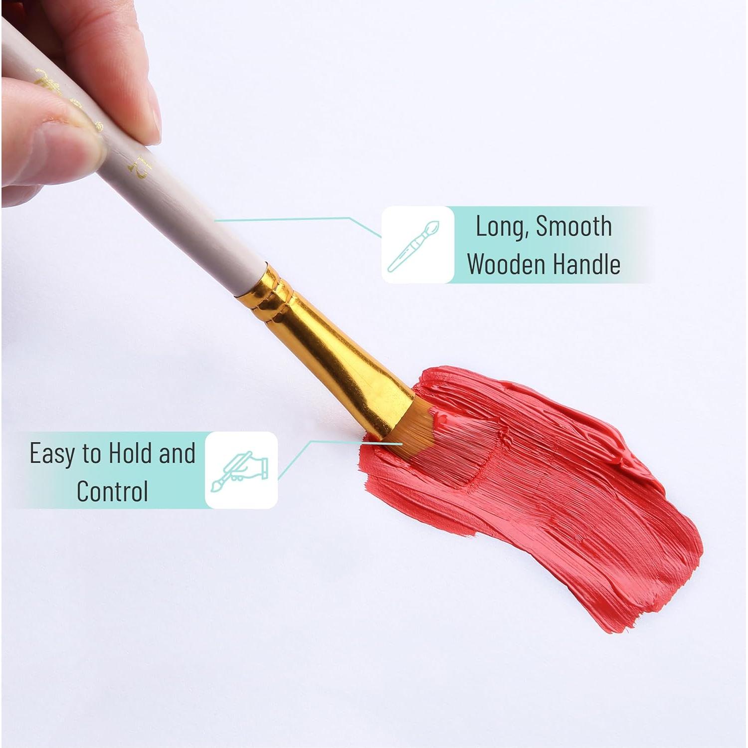 Set de Pinceles de Artista Mr. Pen 10 Pcs Cerda Sintética Beige