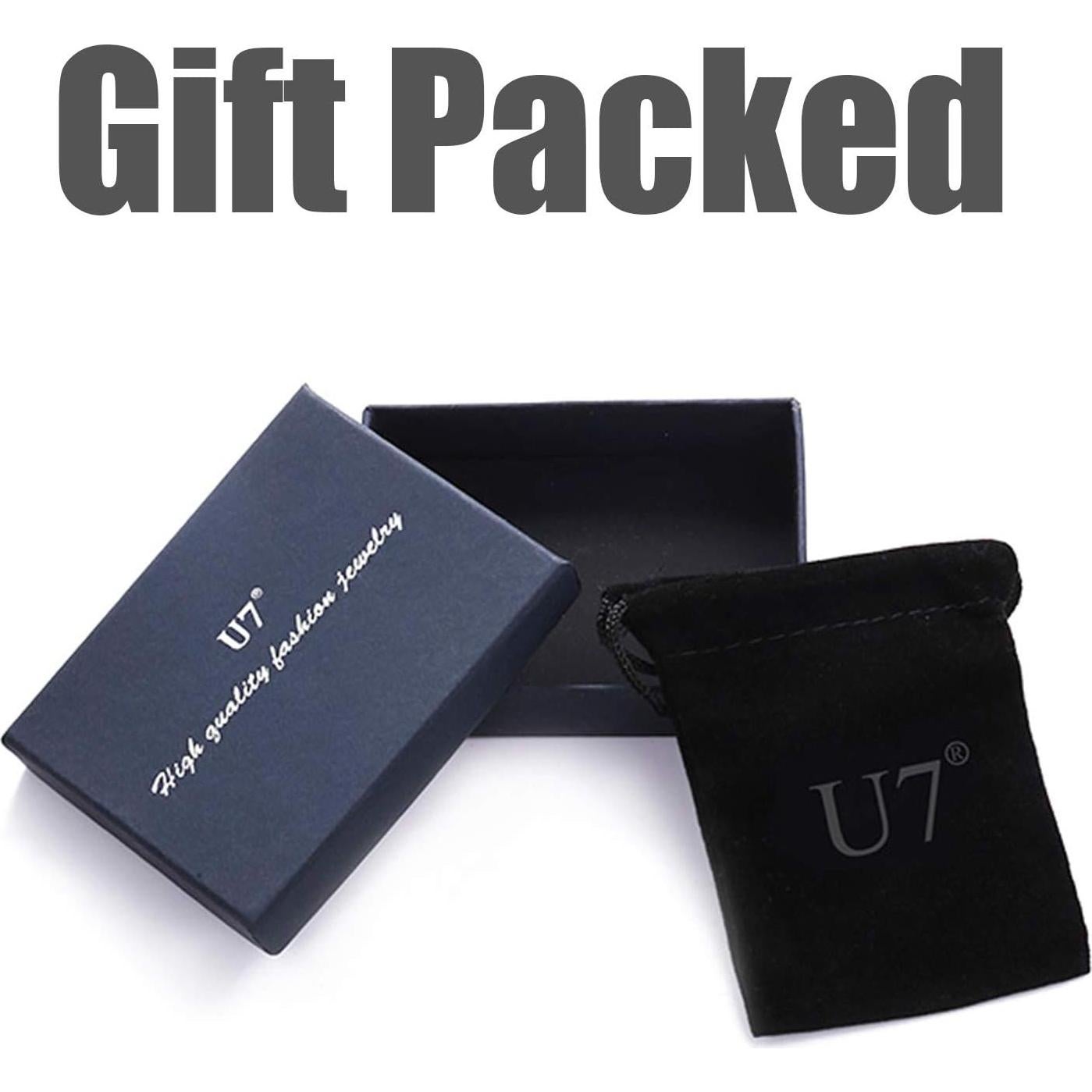 Collar U7 Islámico con Colgante Luna Creciente Baño Oro 18K