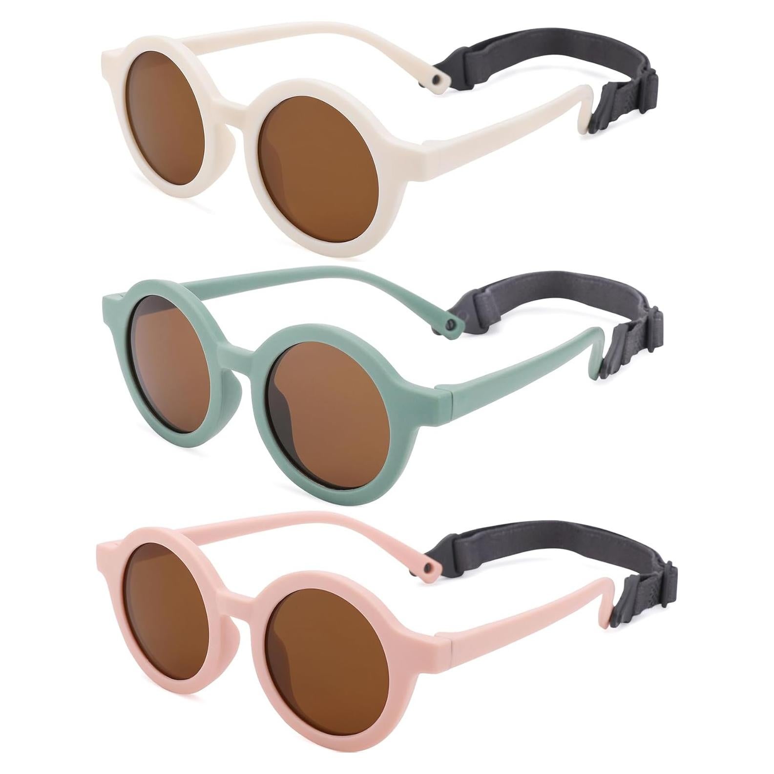 Gafas de sol polarizadas para bebés GLARDEFE con correa