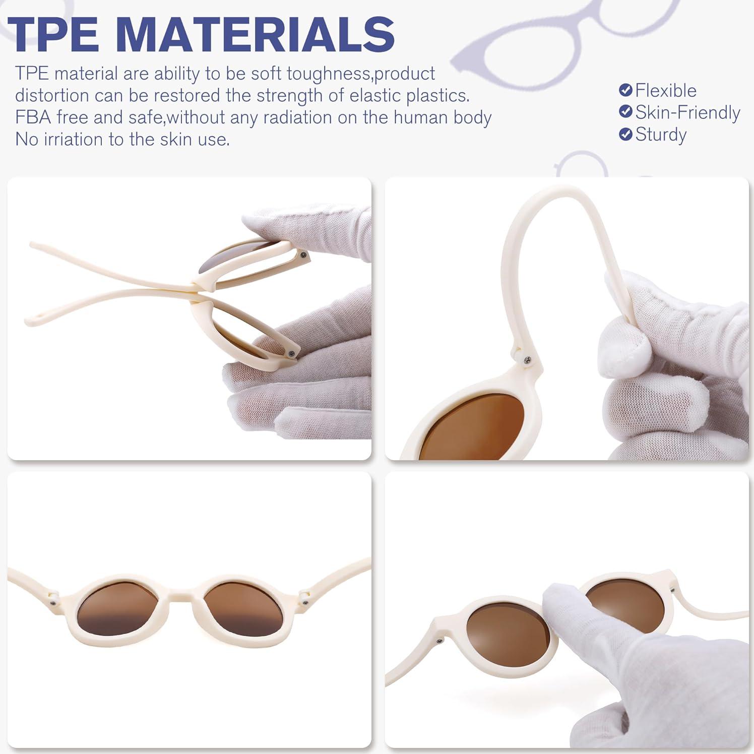 Gafas de sol polarizadas para bebés GLARDEFE con correa