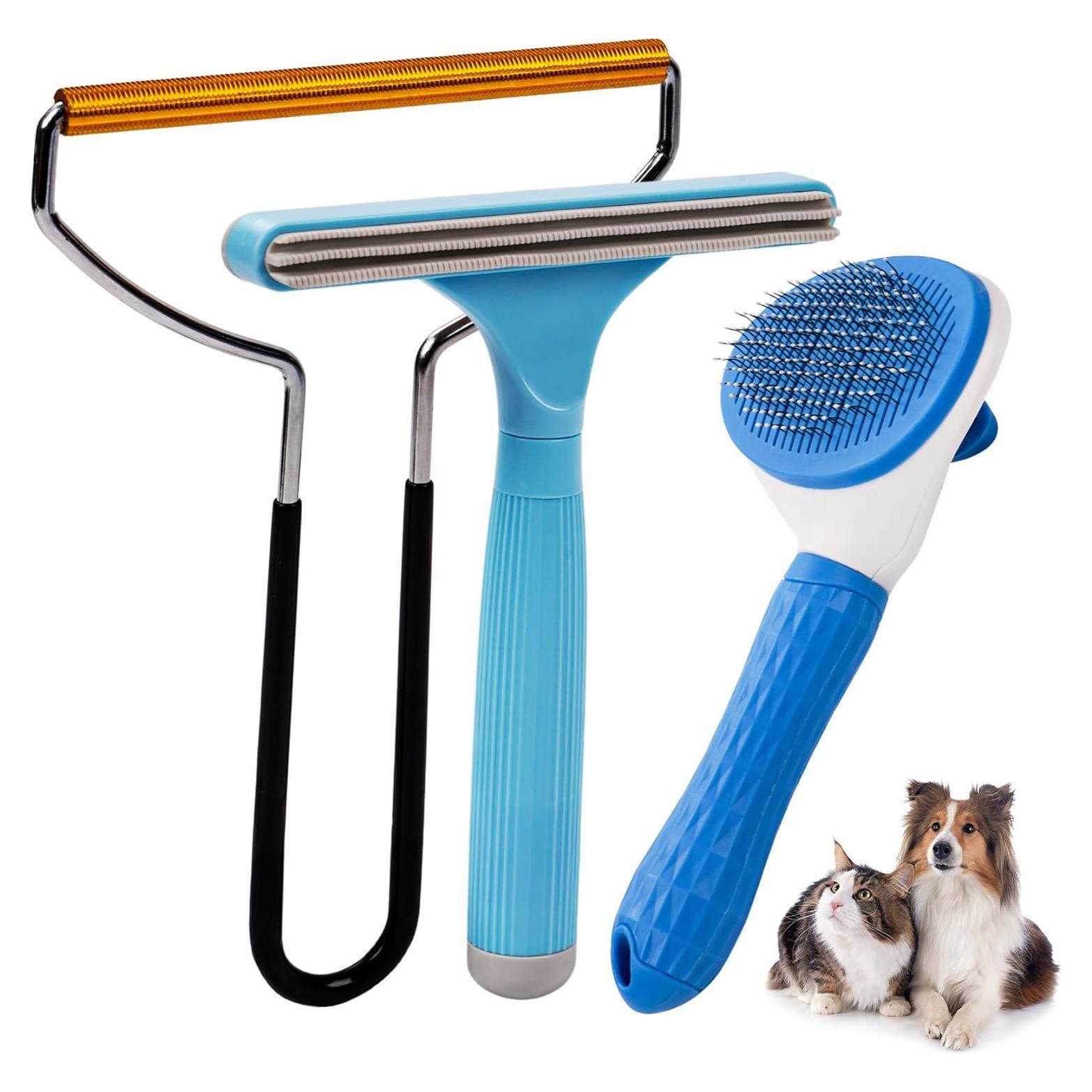 Cepillo Slicker Autolimpiante Analan 3 en 1 para Mascotas