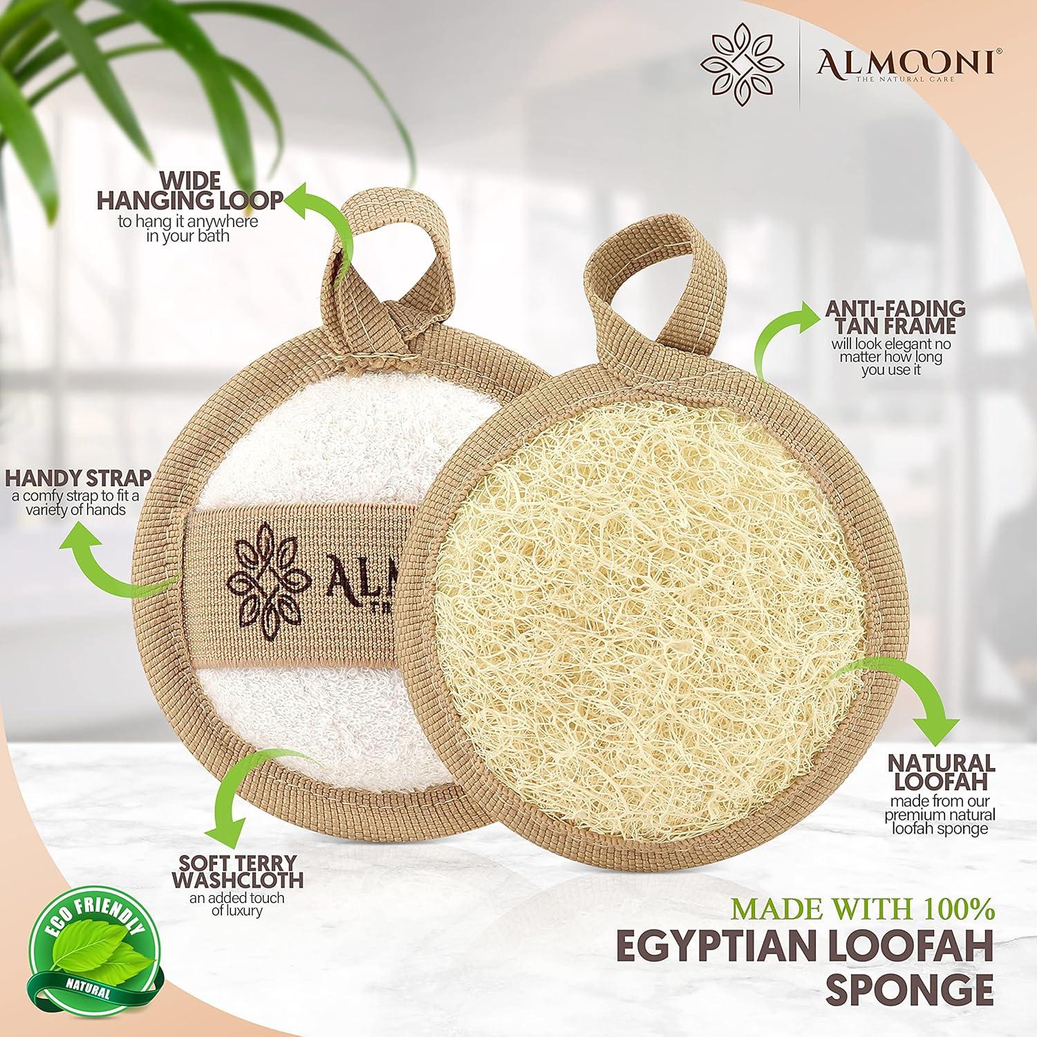 Esponja Exfoliante Facial Natural Almooni - 6 Lufas de Lufa