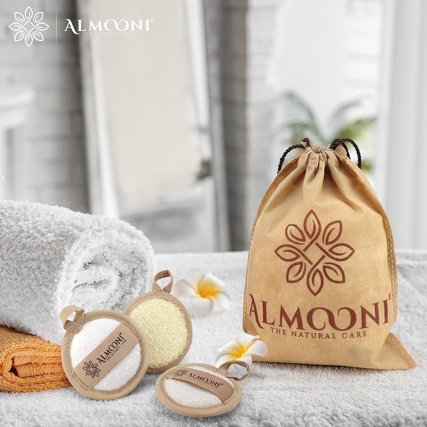 Esponja Exfoliante Facial Natural Almooni - 6 Lufas de Lufa