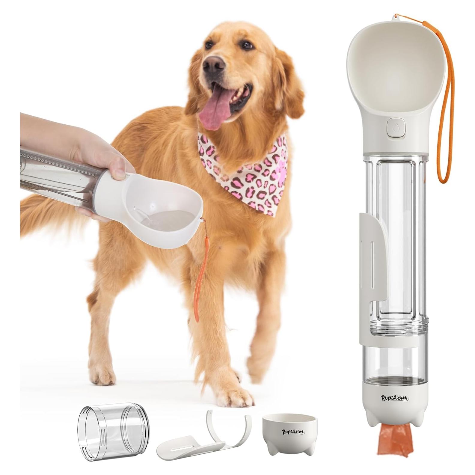 Botella de Agua y Comida PUPIHOM 300ML para Perros - Portátil