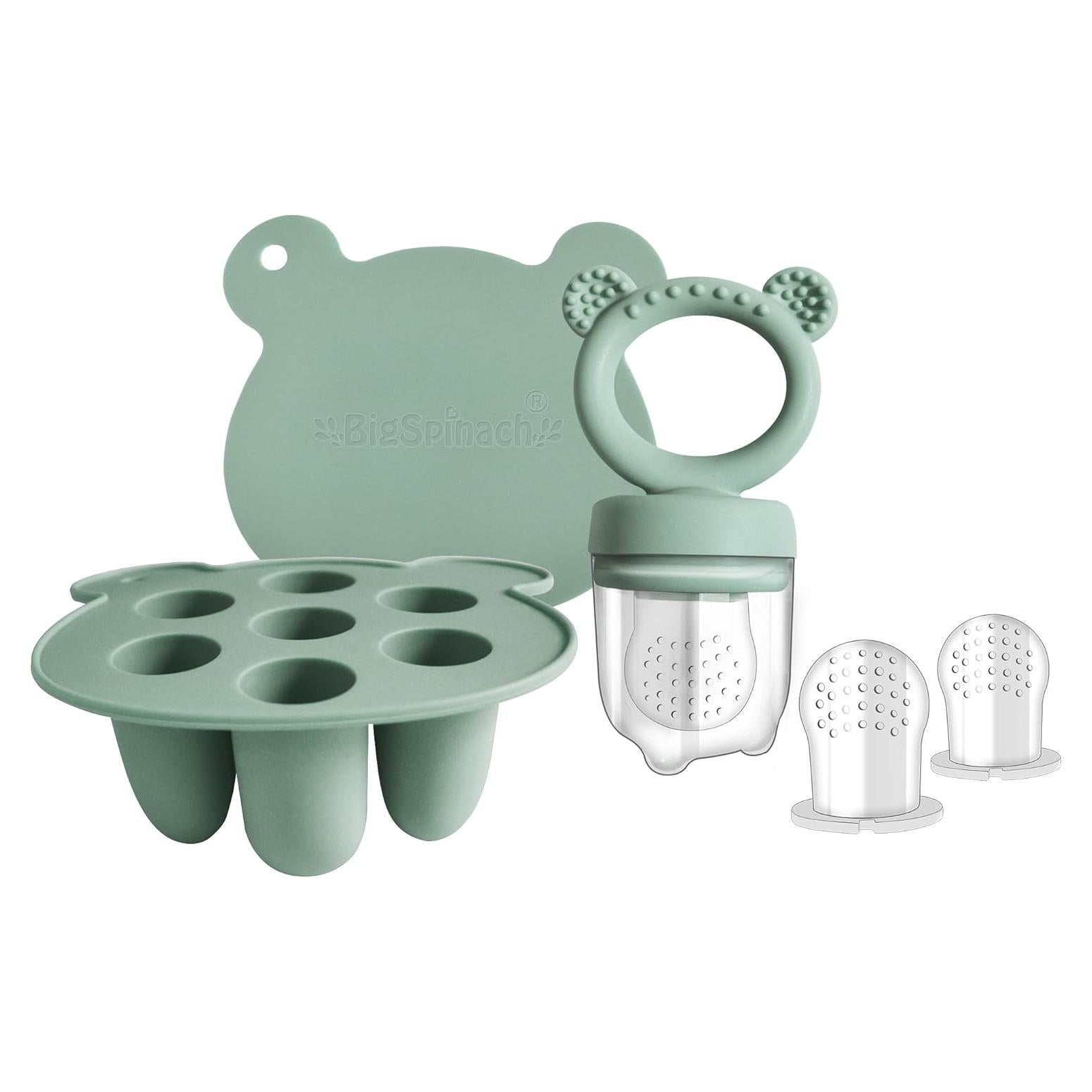 Bandeja de Congelación para Bebés 2 en 1 Silicona Verde