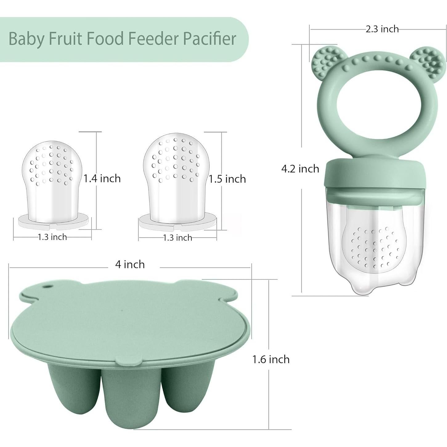 Bandeja de Congelación para Bebés 2 en 1 Silicona Verde