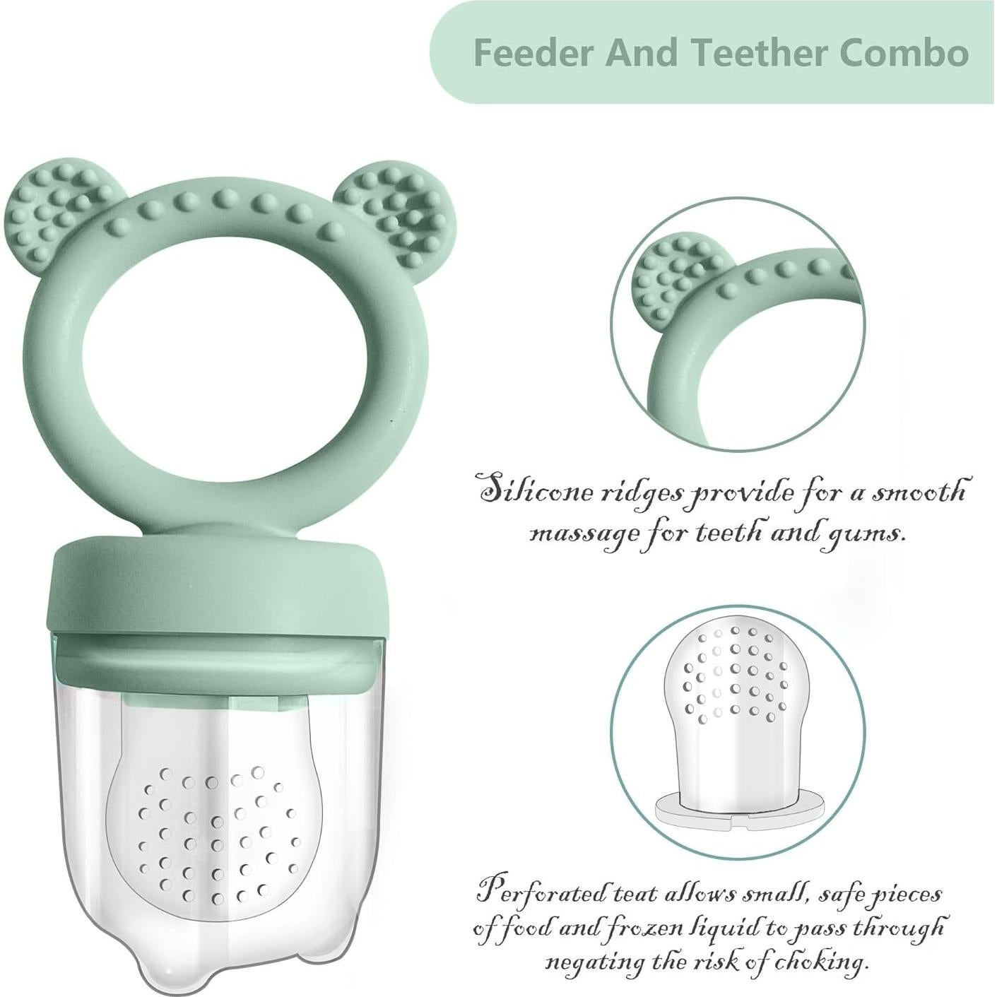 Bandeja de Congelación para Bebés 2 en 1 Silicona Verde