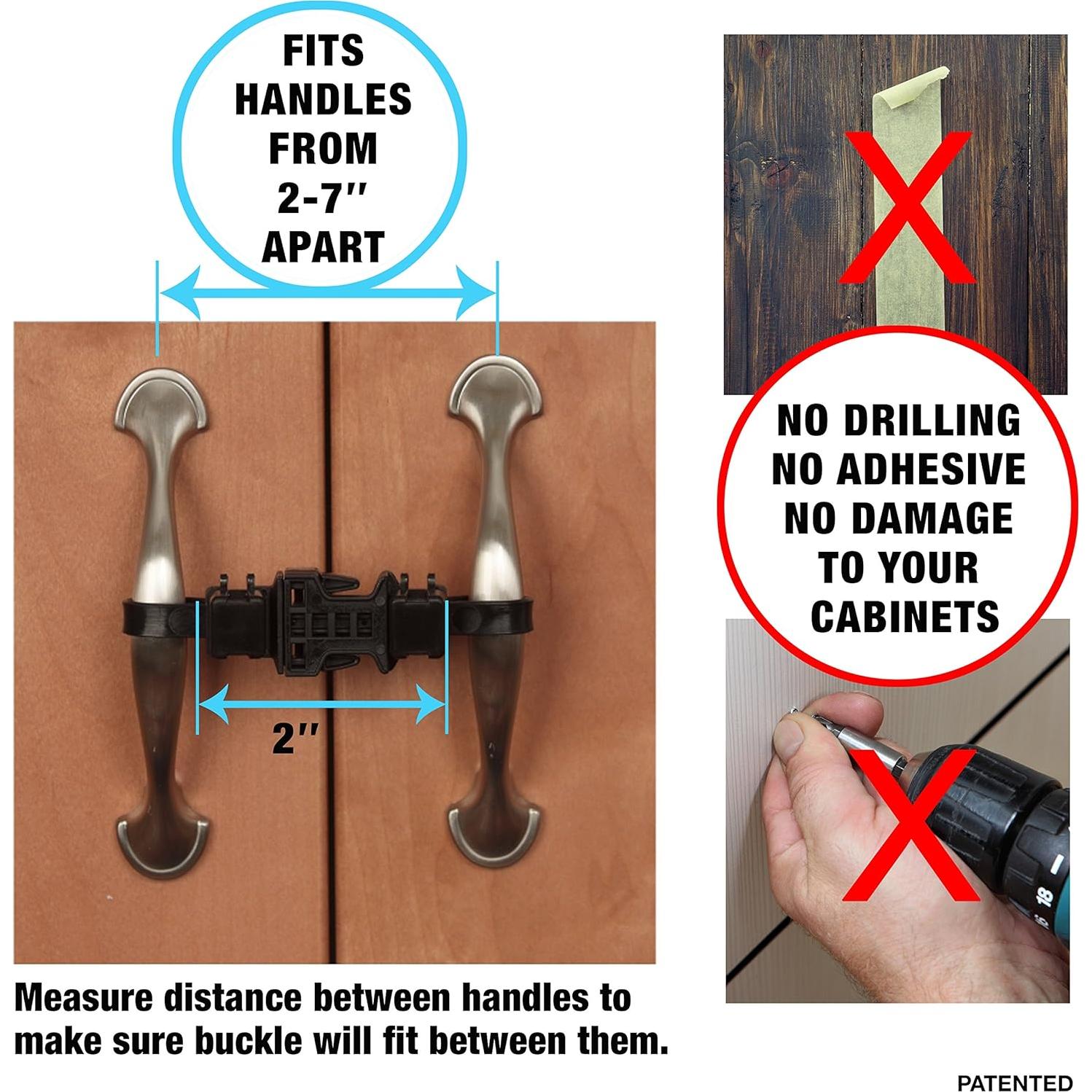 Candados de Seguridad para Gabinetes Kiscords - 4 Paquete Negro